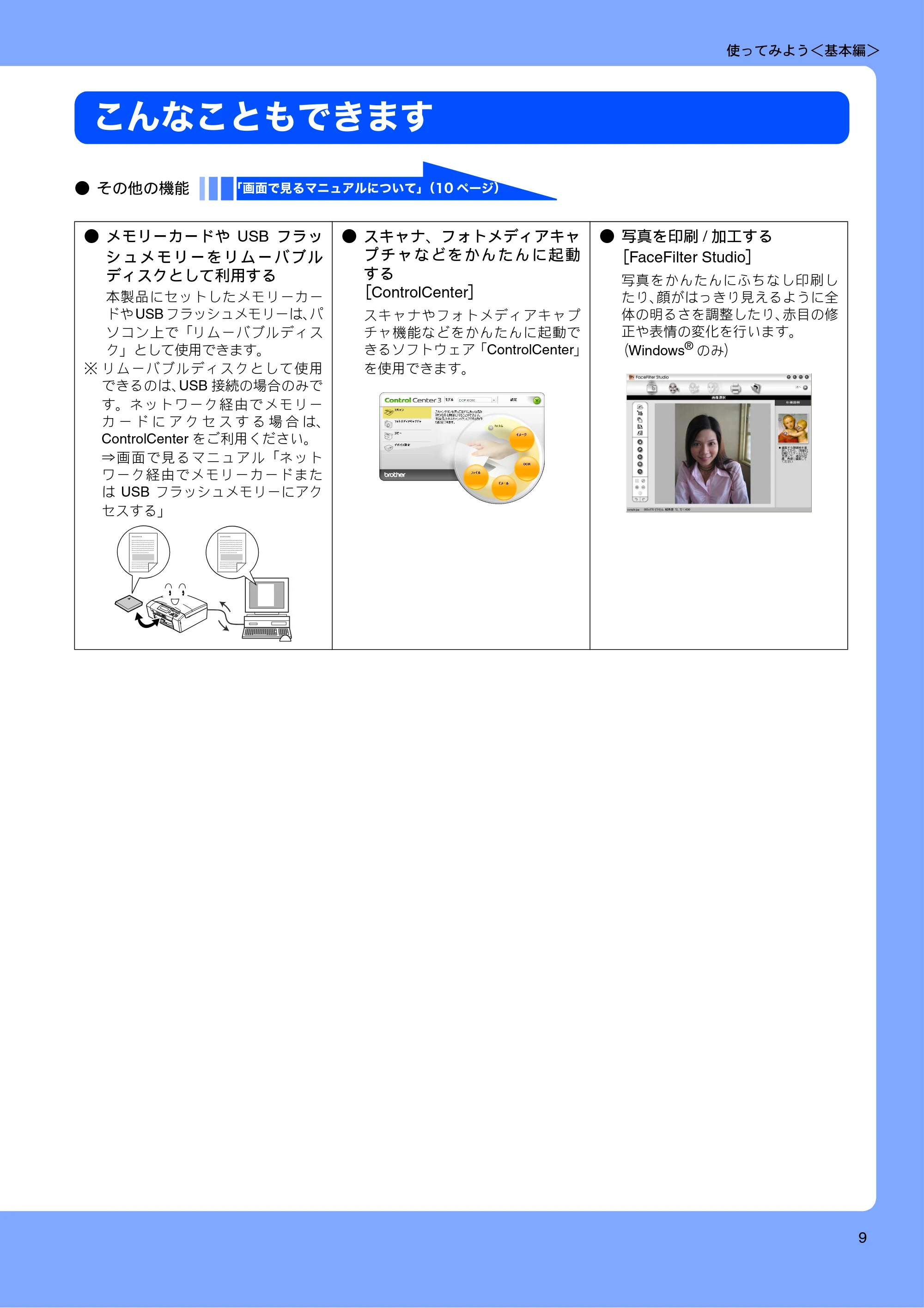 ブラザー DCP-385C / DCP-535CN 取扱説明書（本体） — こんなこともできます — 原本ページ — 11ページ