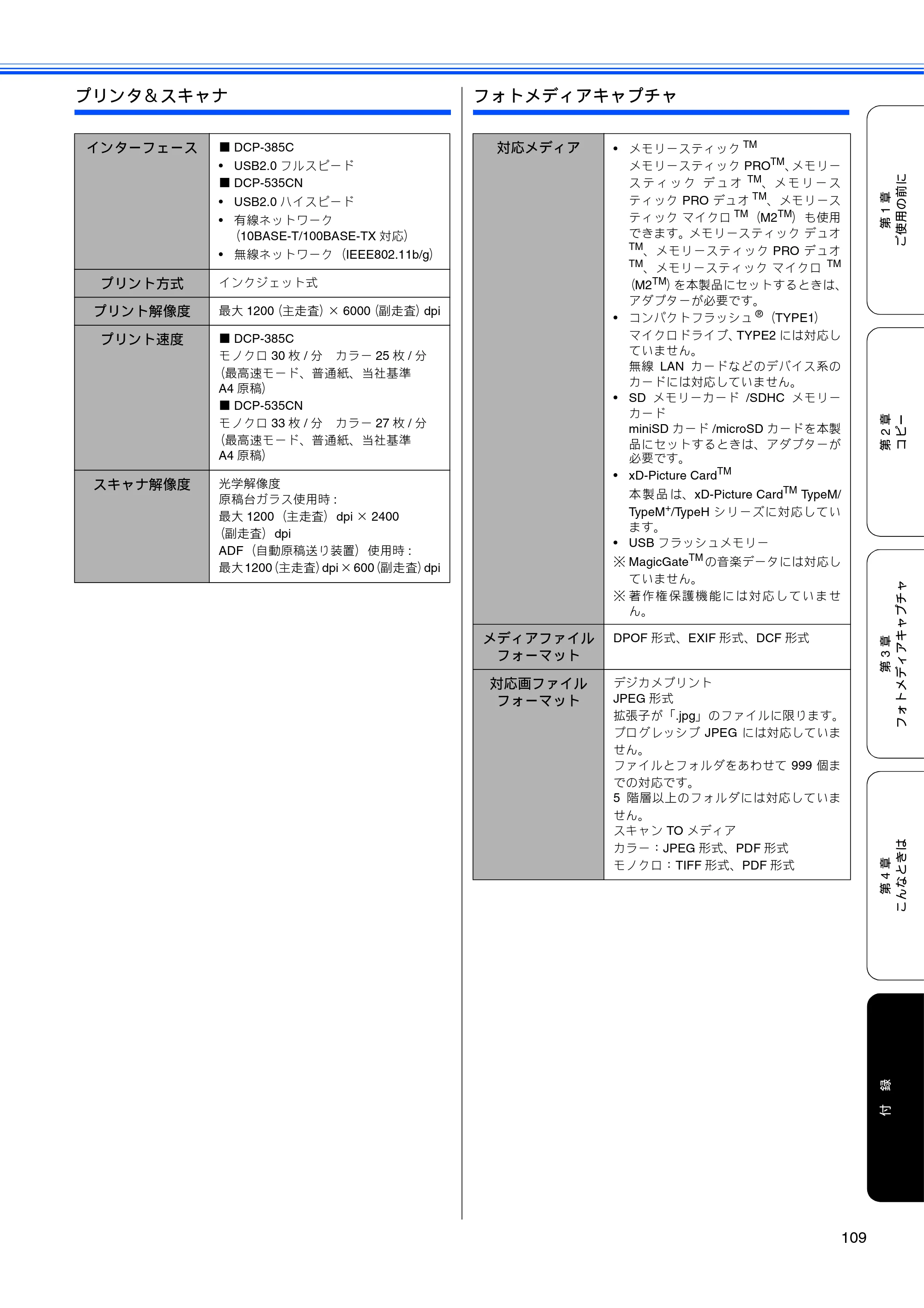 ブラザー DCP-385C / DCP-535CN 取扱説明書（本体） — 原本ページ — 111ページ