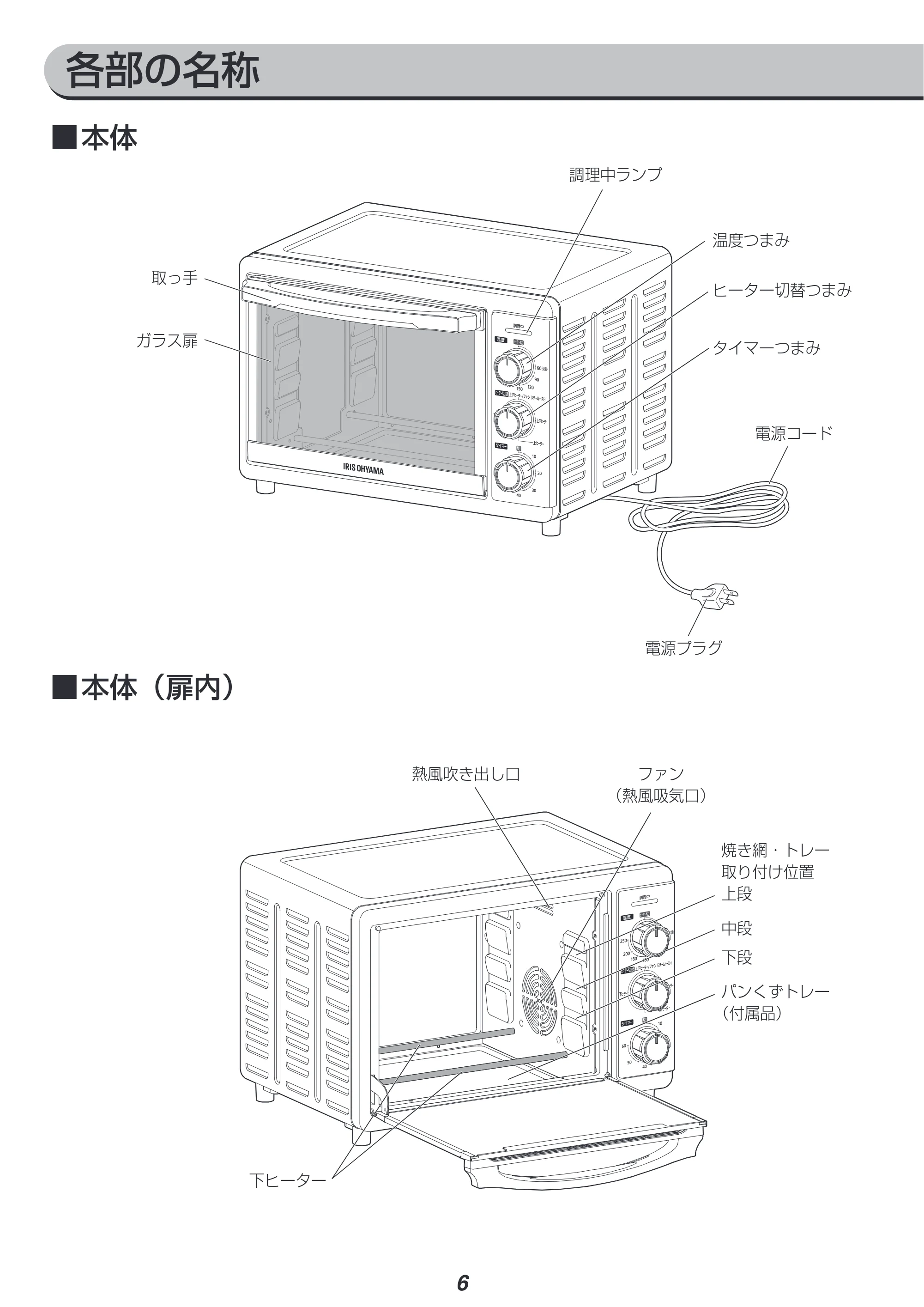 アイリスオーヤマ FVC-DK15B 取扱説明書 — 原本ページ — 6ページ