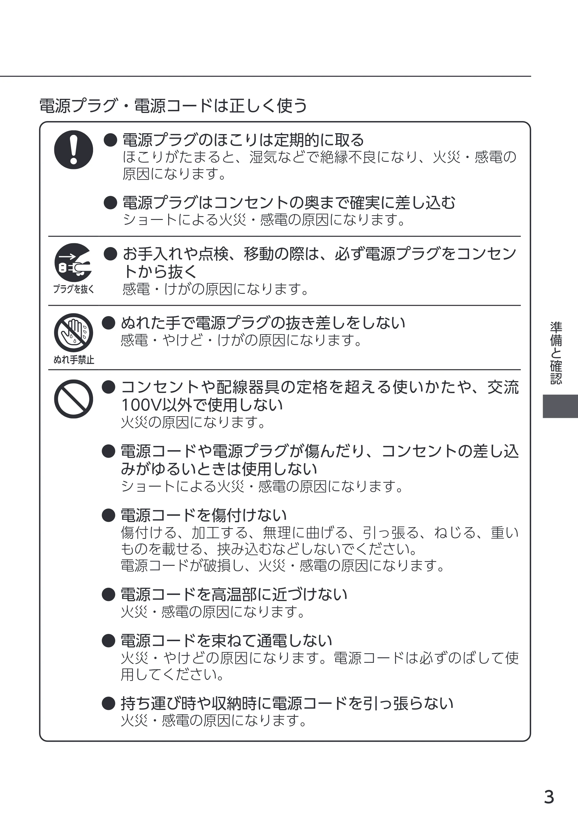 アイリスオーヤマ VPF-M60 取扱説明書 — 原本ページ — 3ページ