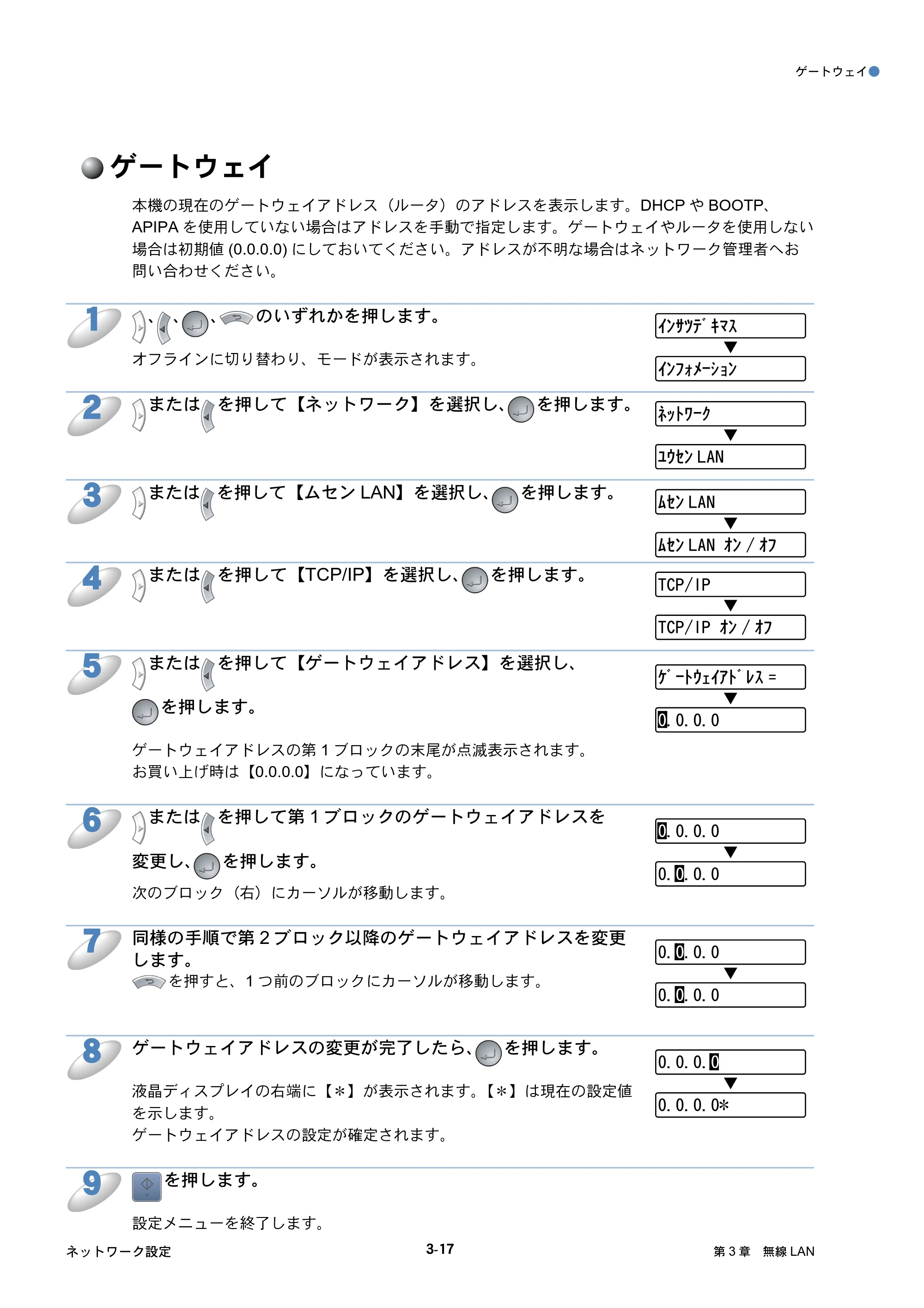 ブラザー HL-5250DN / HL-5270DN / HL-5280DW ネットワーク取扱説明書 — ゲートウェイ — 原本ページ — 59ページ