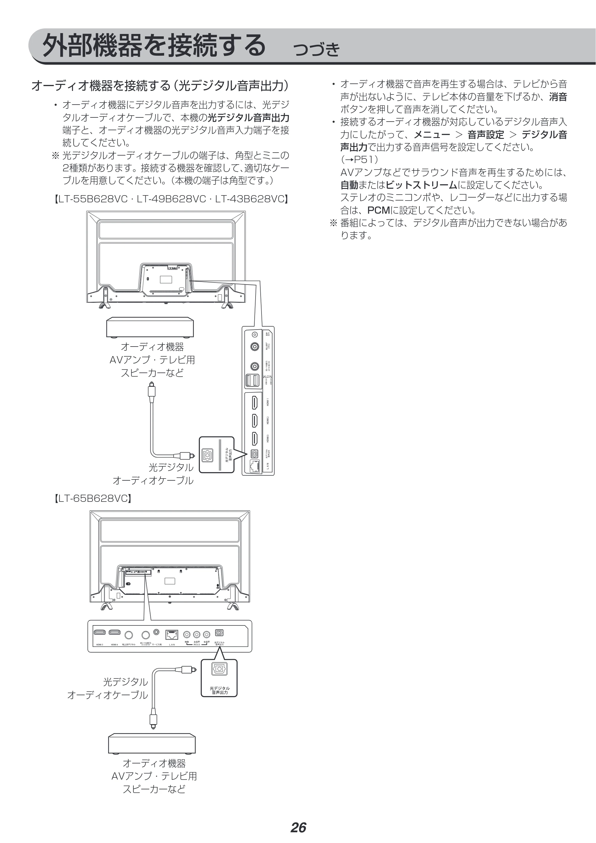 アイリスオーヤマ LT-55B628VC 取扱説明書 — 原本ページ — 26ページ