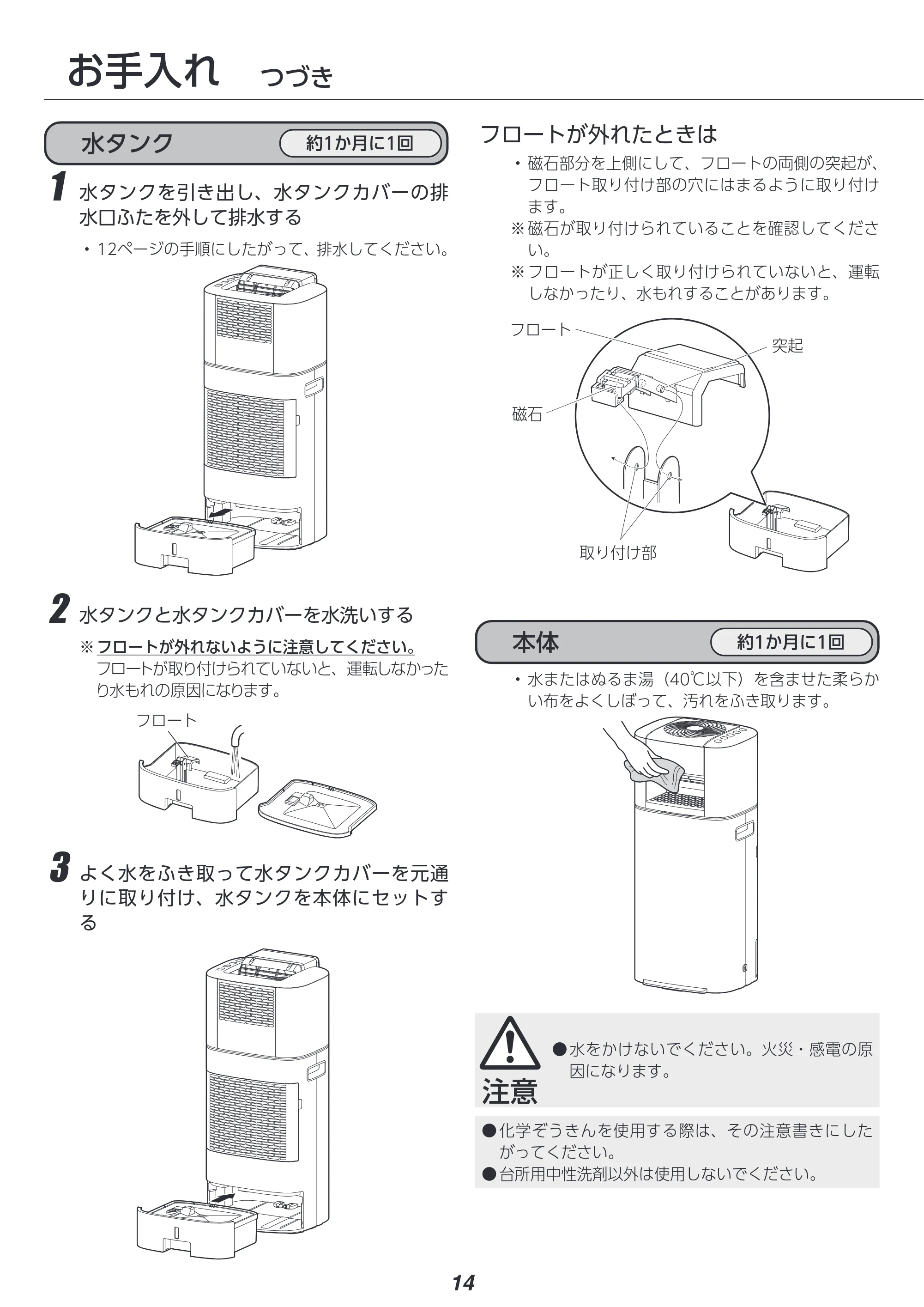 アイリスオーヤマ KIJDC-P60 取扱説明書 — 原本ページ — 14ページ