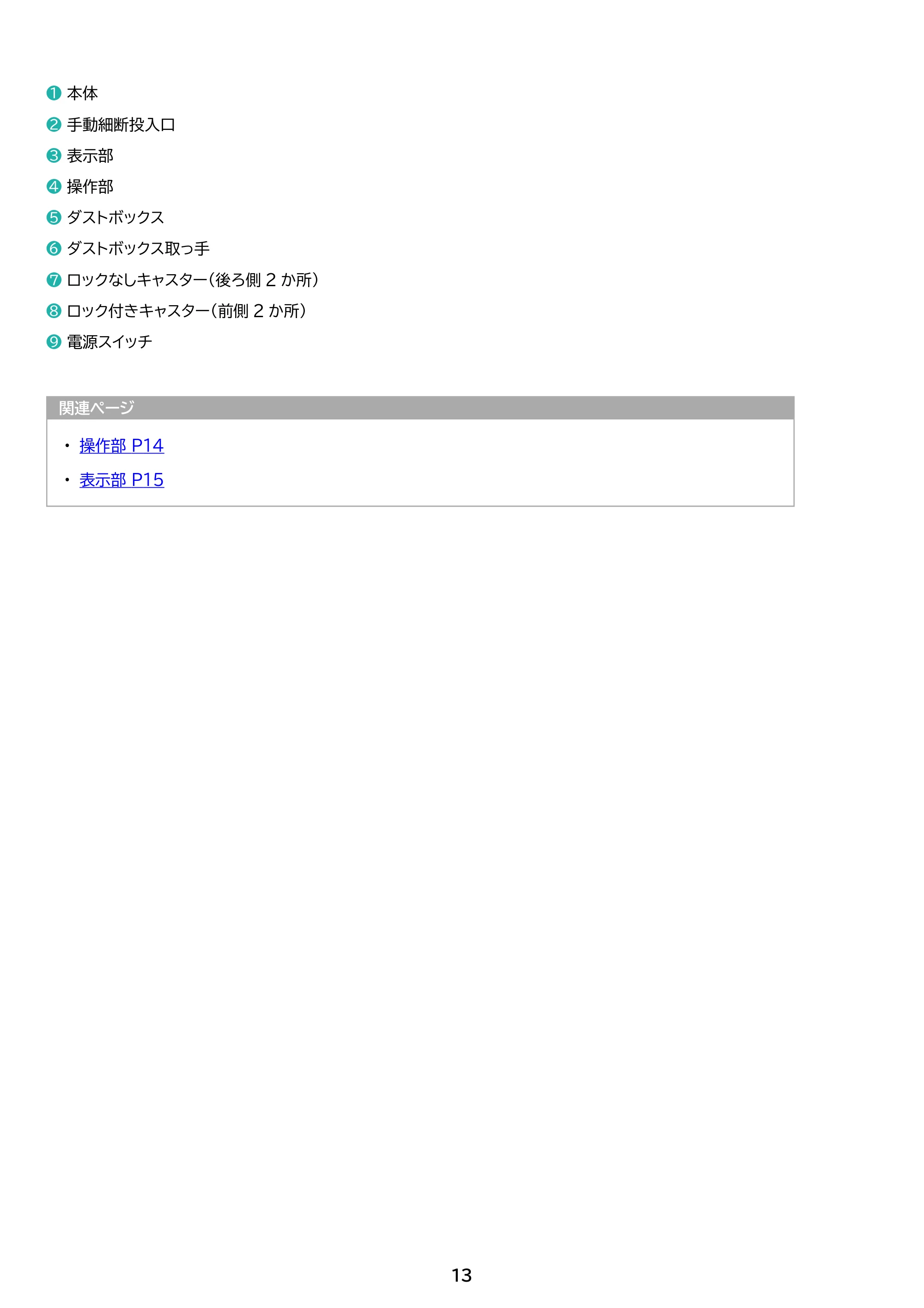 アイリスオーヤマ AFS260M 取扱説明書 — 原本ページ — 13ページ
