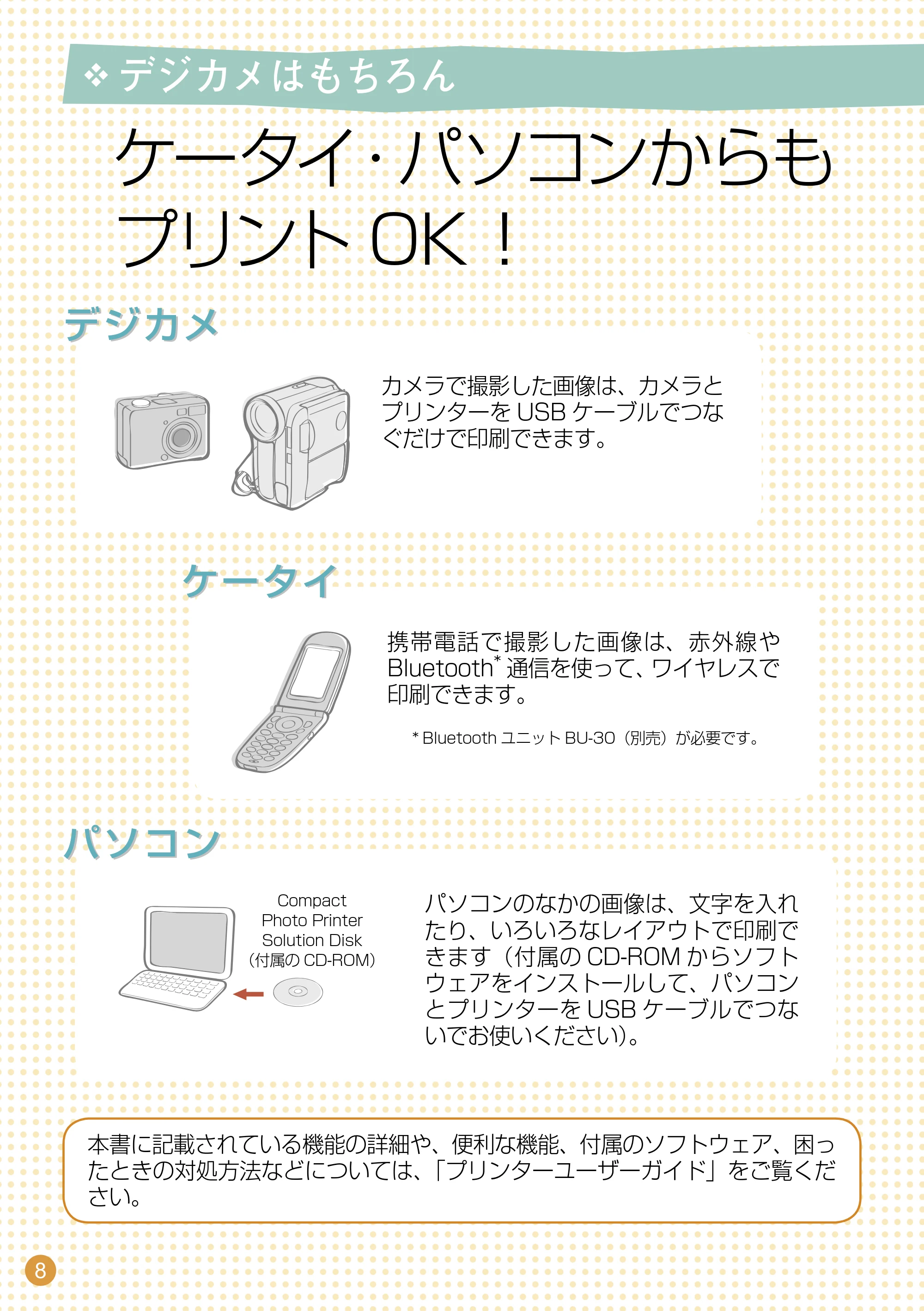 キヤノン SELPHY ES3 はじめてBOOK （PDF形式／4.68Mバイト） — 原本ページ — 8ページ