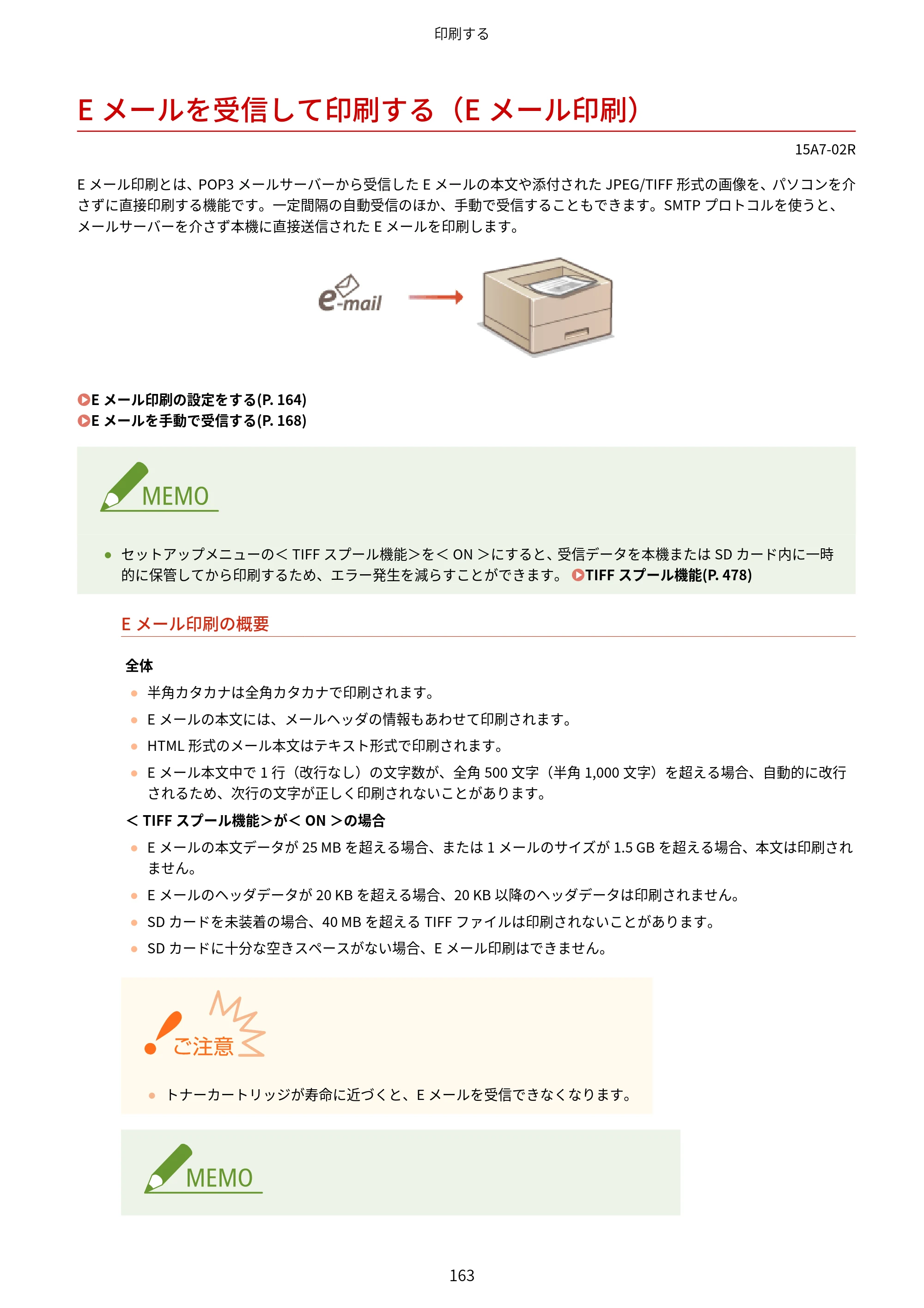 キヤノン LBP312i ユーザーズガイド 2026年6月25日更新（PDF：9.93MB） — Eメールを受信して印刷する（Eメール印刷） — 原本ページ — 170ページ