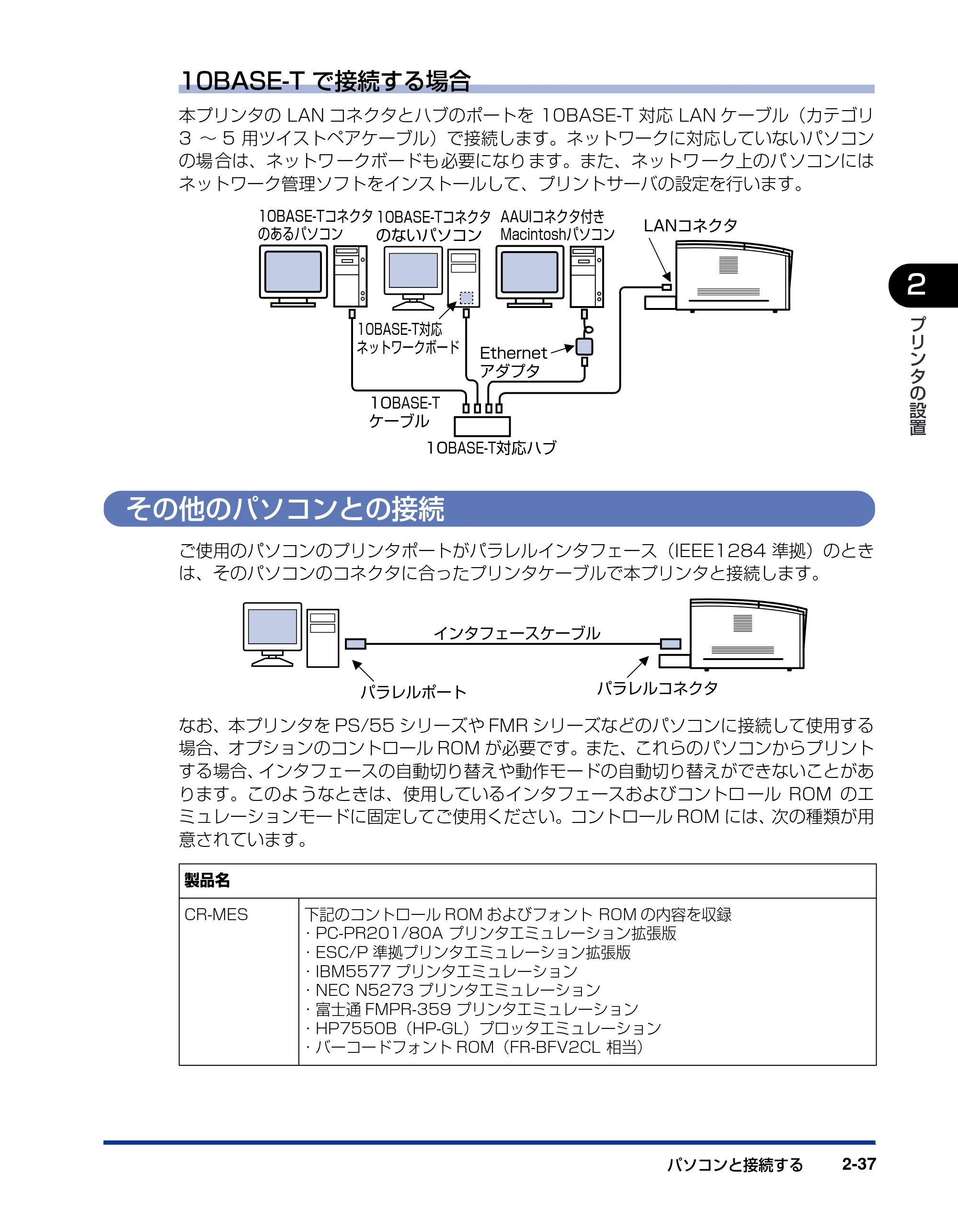 キヤノン LBP-1820/1620 設置ガイド 2006年5月25日更新 （PDF形式／3.57Mバイト） — その他のパソコンとの接続 — 原本ページ — 67ページ