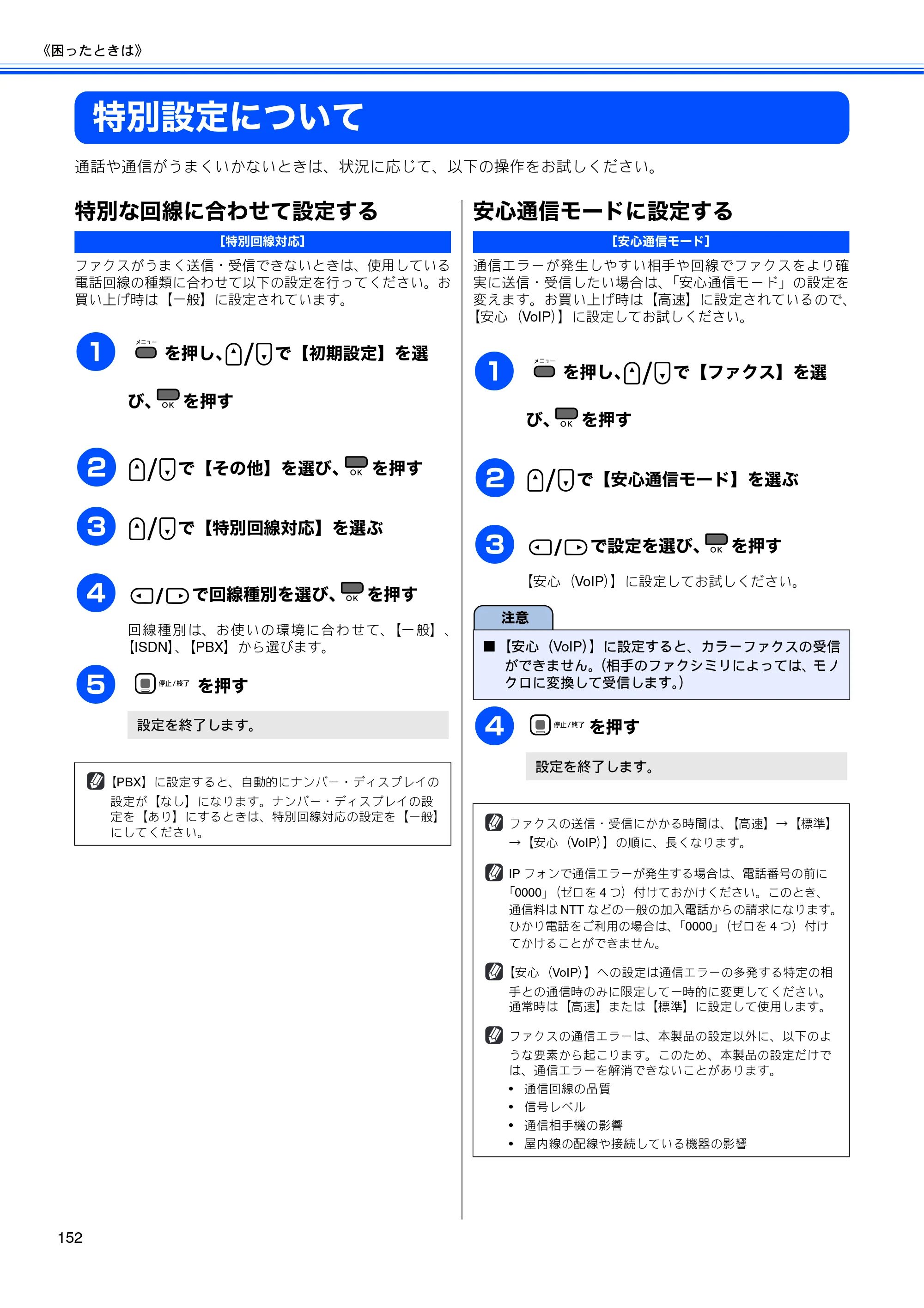 ブラザー MFC-490CN 取扱説明書（本体） — 特別設定について — 原本ページ — 154ページ
