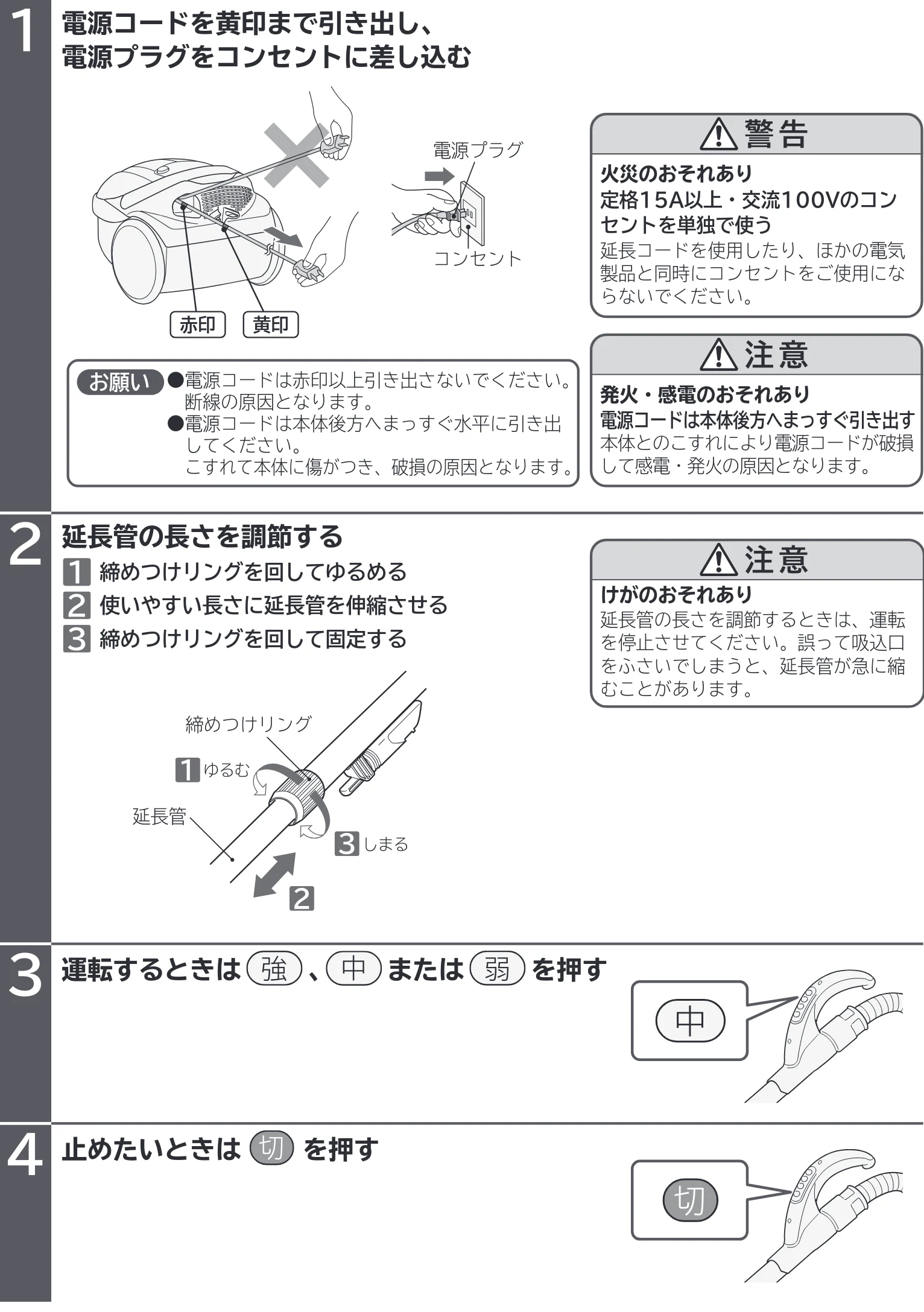 日立 CV-F500 取扱説明書 — 運転のしかた — 図版 7-1 — 7ページ