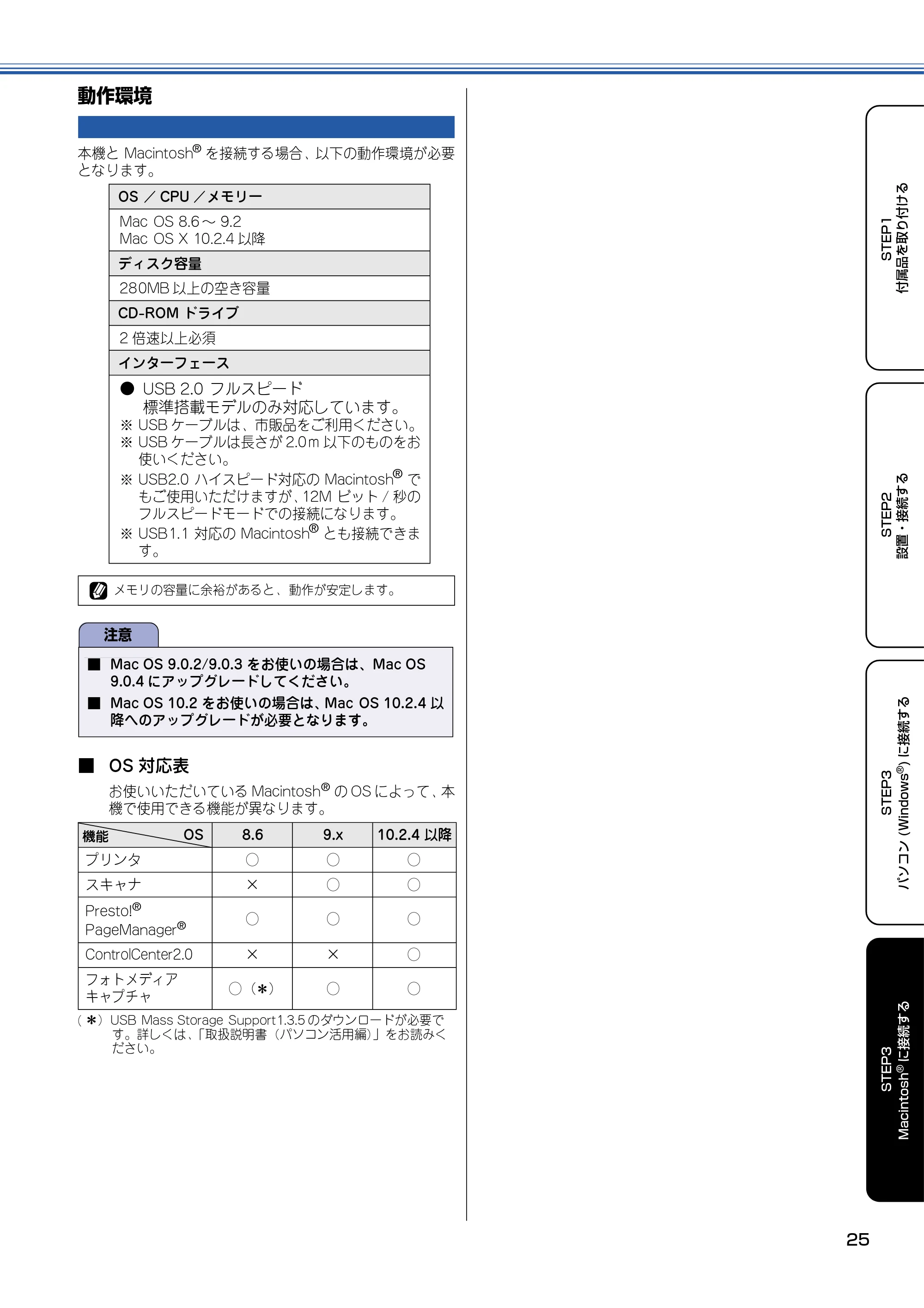 ブラザー DCP-110C かんたん設置ガイド — 動作環境 — 原本ページ — 26ページ