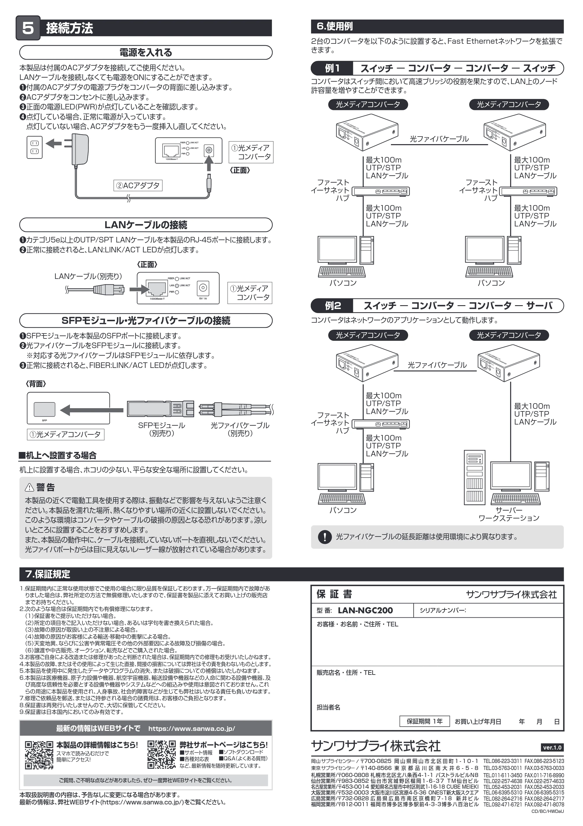 サンワサプライ LAN-NGC200 取扱説明書 — LAN-NGC200_manual2.pdf — 原本ページ — 2ページ