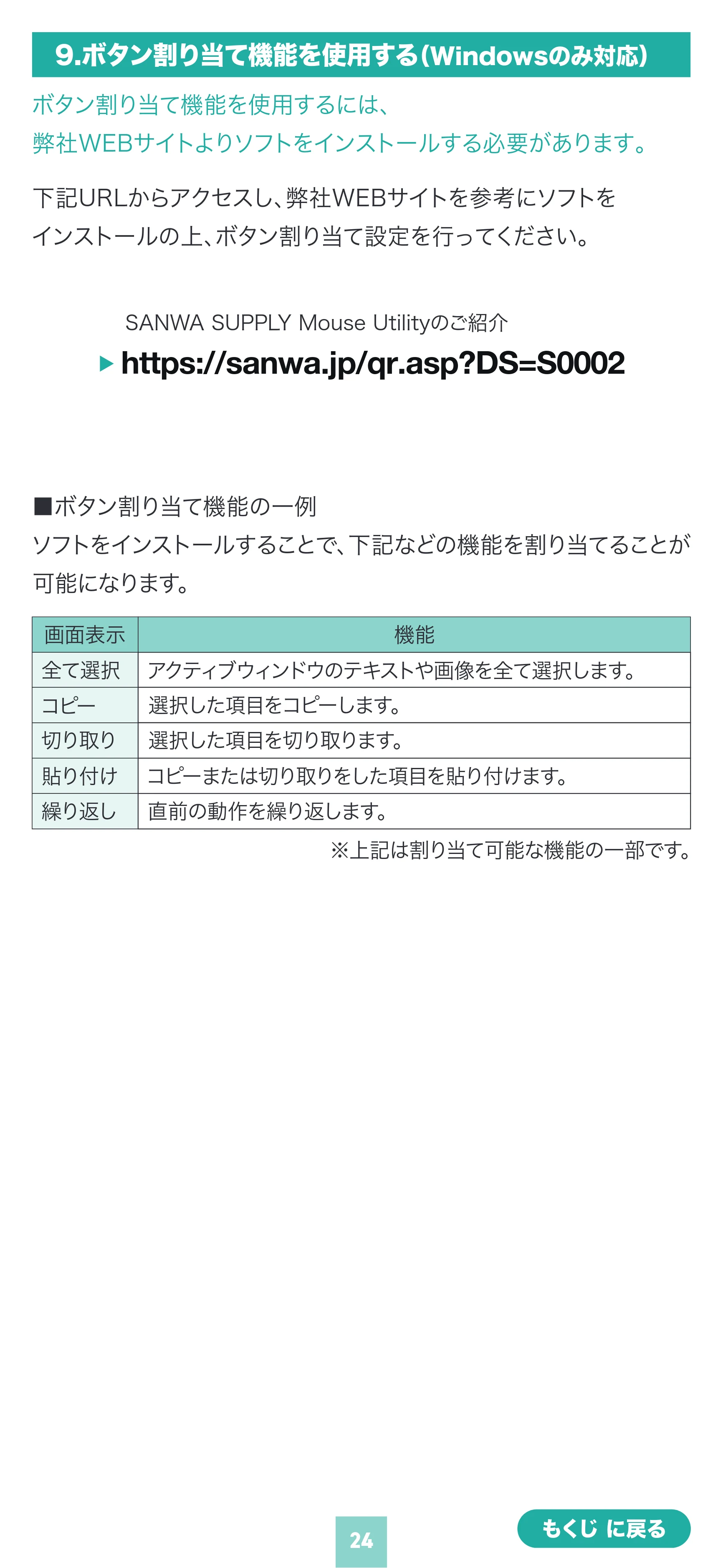 サンワサプライ 400-MAWBS237BK 取扱説明書 — https://sanwa.jp/qr.asp?DS=S0002 — 原本ページ — 24ページ