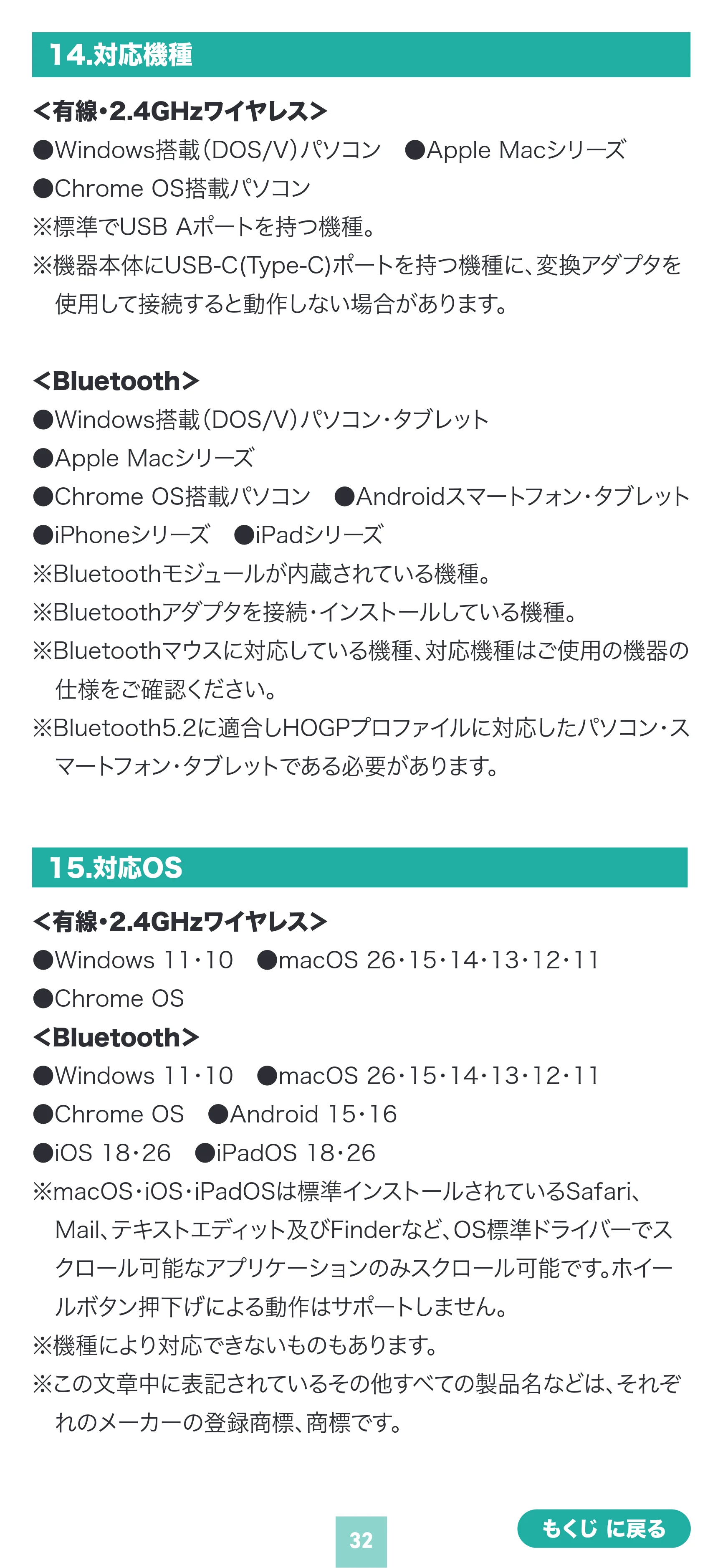 サンワサプライ 400-MAWBS237BK 取扱説明書 — 原本ページ — 32ページ