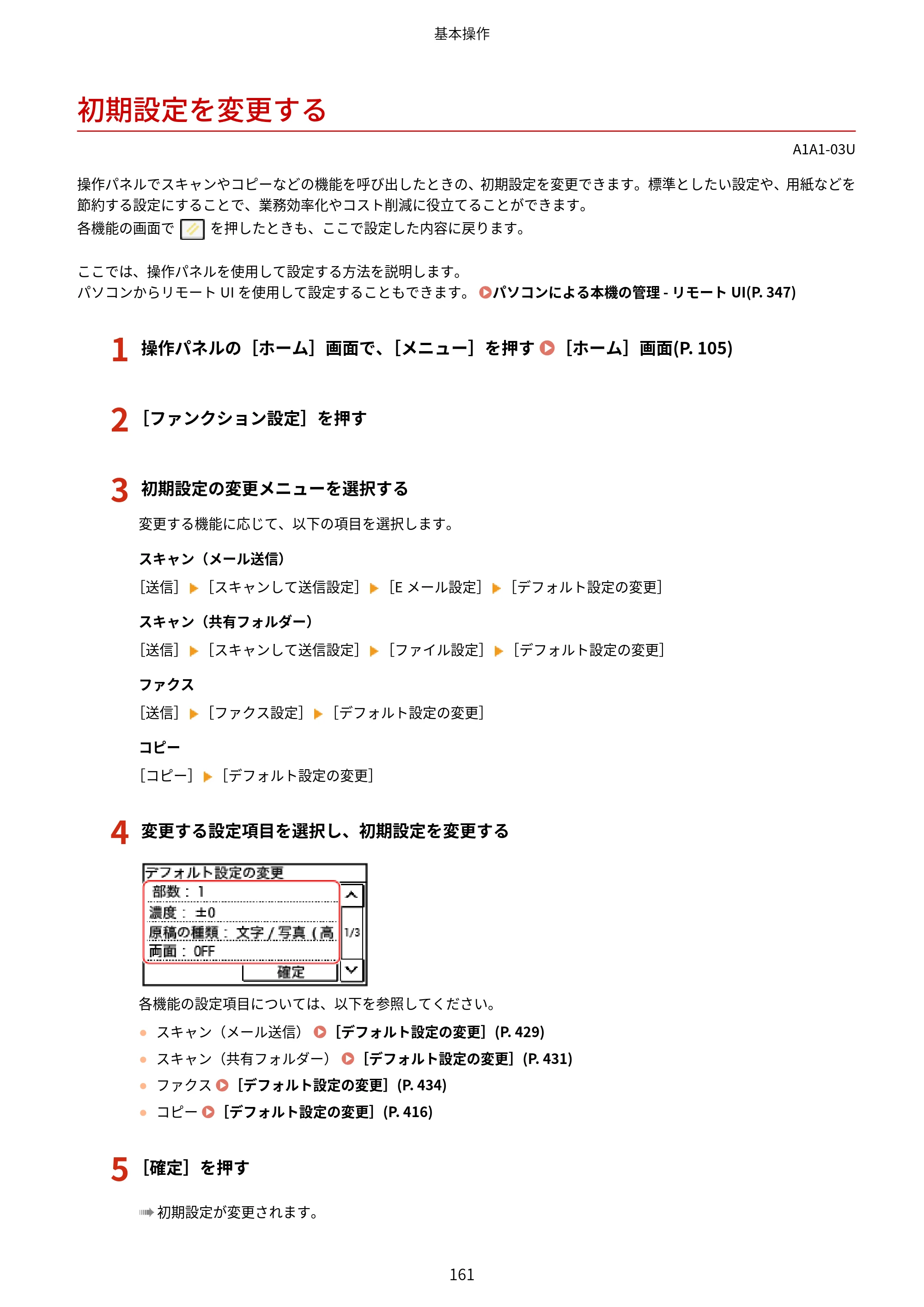 キヤノン MF289dw・MF288dw・MF286dn ユーザーズガイド 2026年6月25日更新（PDF：4.34MB） — 初期設定を変更する — 原本ページ — 170ページ