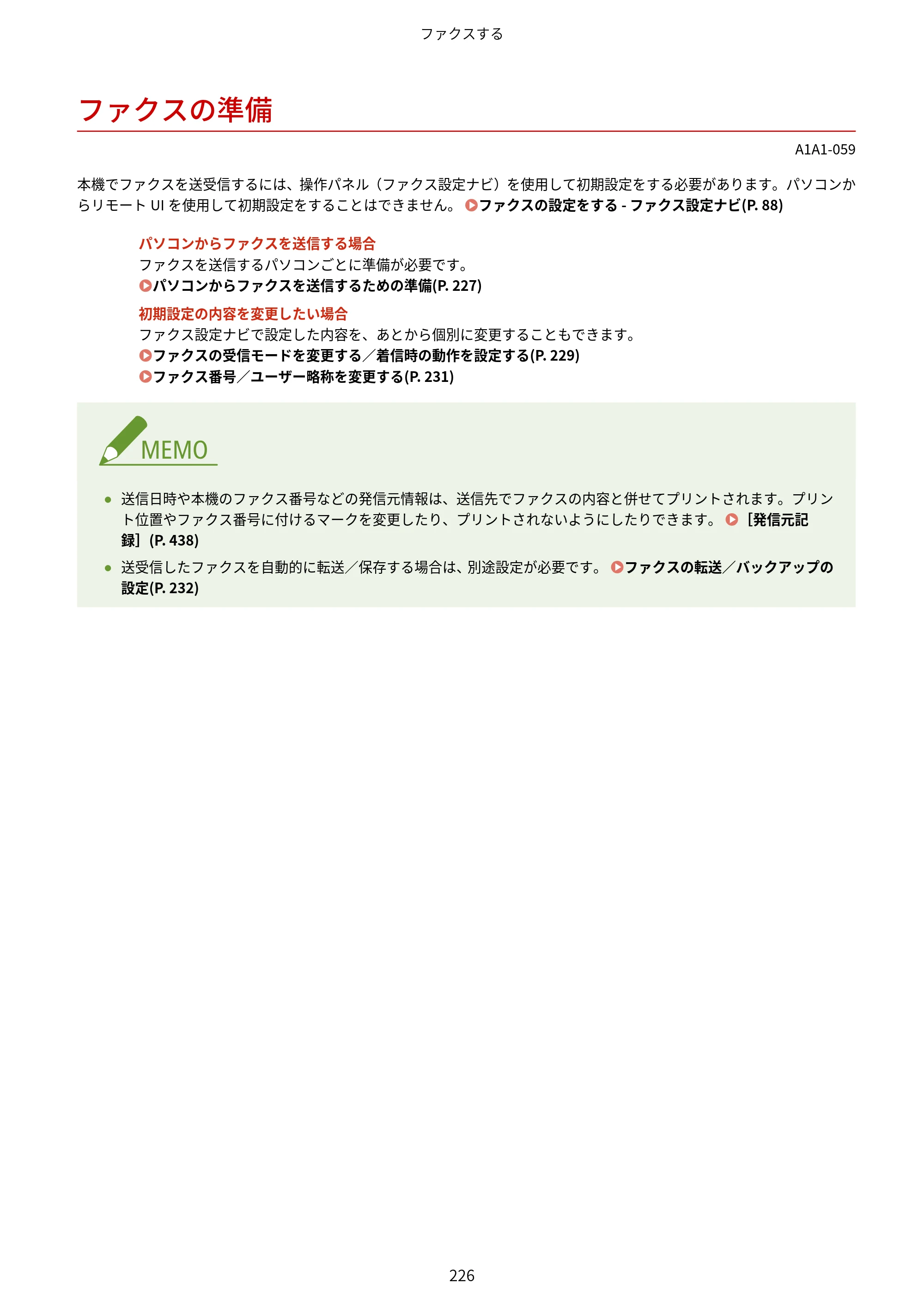 キヤノン MF289dw・MF288dw・MF286dn ユーザーズガイド 2026年6月25日更新（PDF：4.34MB） — ファクスの準備 — 原本ページ — 235ページ