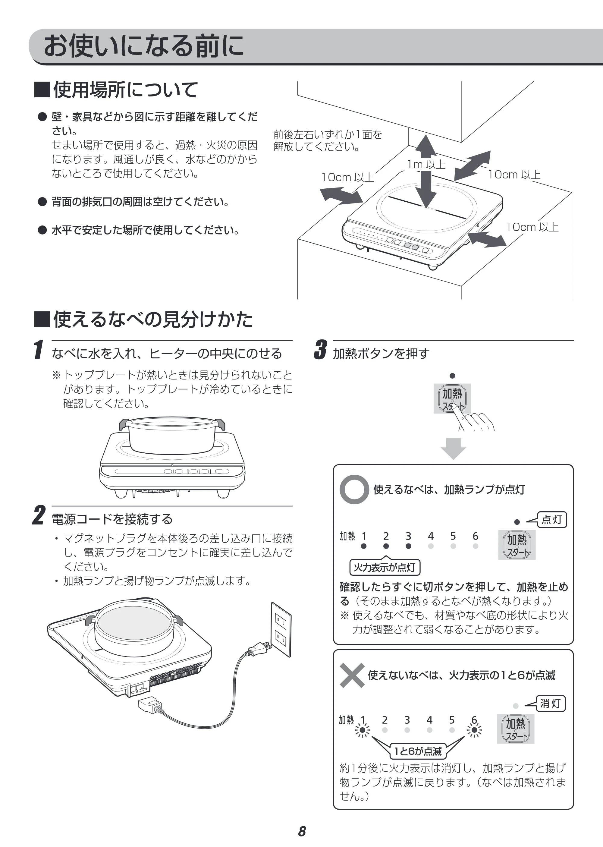 アイリスオーヤマ IHK-T33 取扱説明書 — 原本ページ — 8ページ