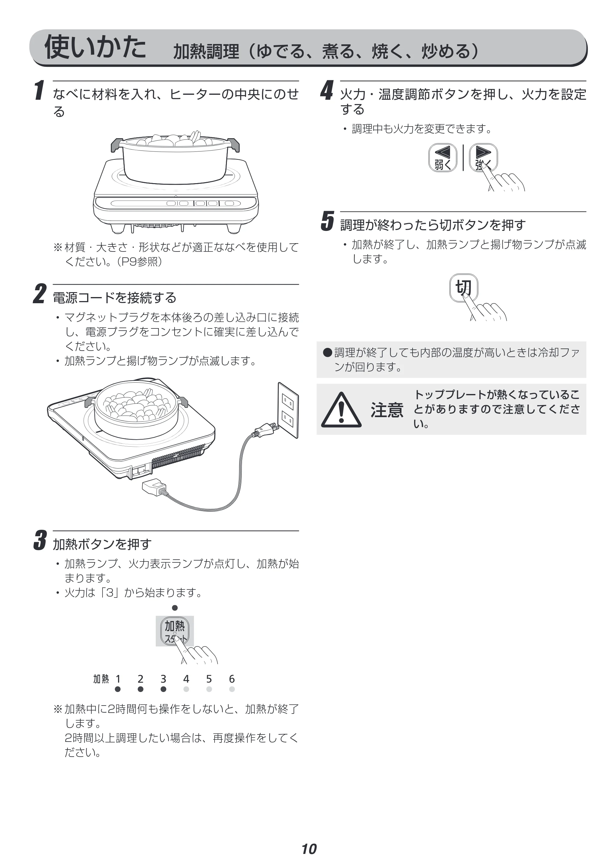 アイリスオーヤマ IHK-T33 取扱説明書 — 原本ページ — 10ページ
