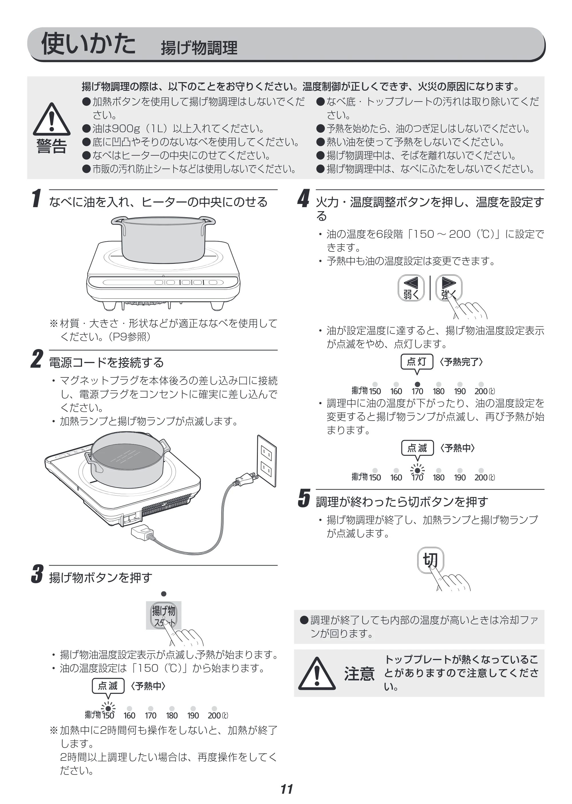 アイリスオーヤマ IHK-T33 取扱説明書 — 原本ページ — 11ページ