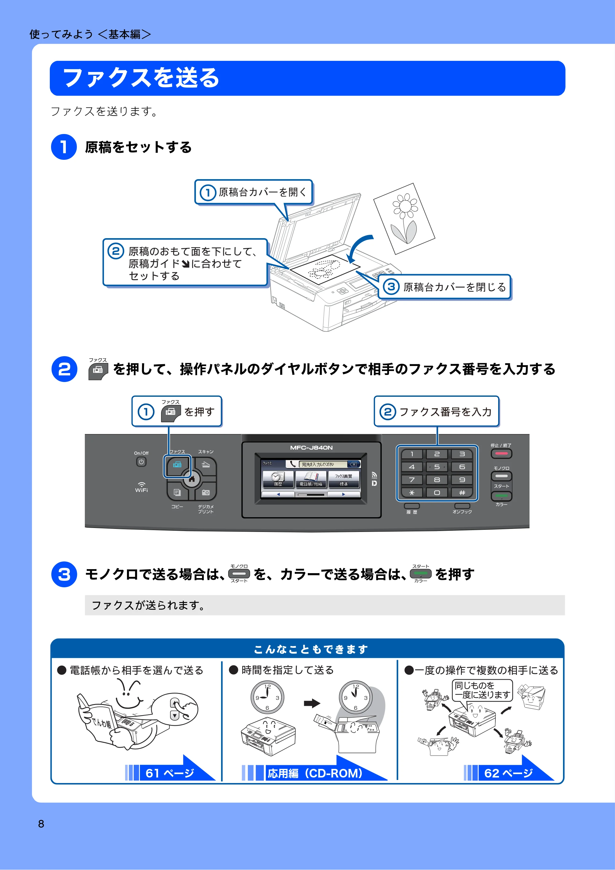 ブラザー MFC-J840N ユーザーズガイド ～基本編～ — 使ってみよう ＜基本編＞ — 原本ページ — 10ページ