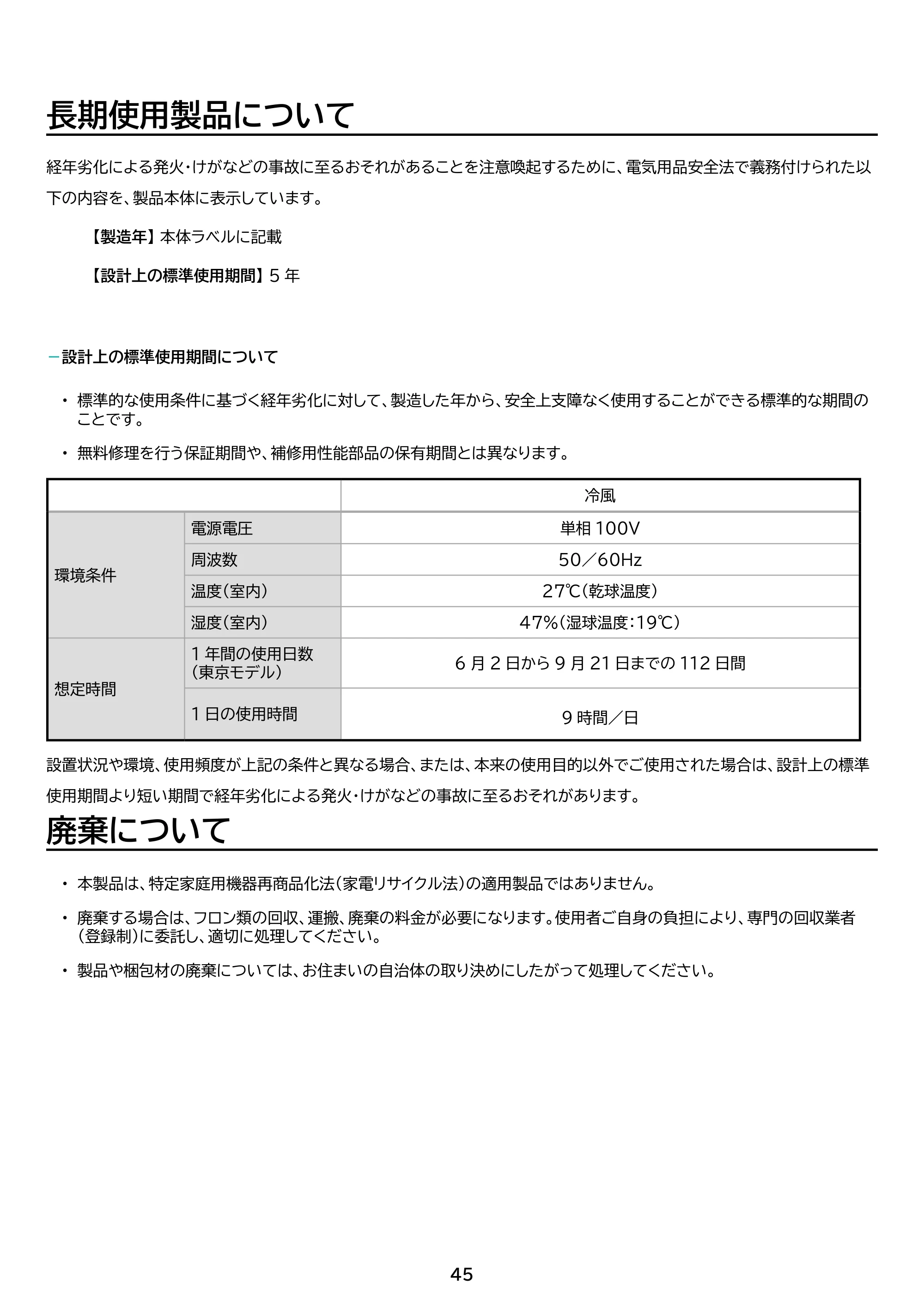 アイリスオーヤマ ICA-0303G 取扱説明書 — 原本ページ — 45ページ
