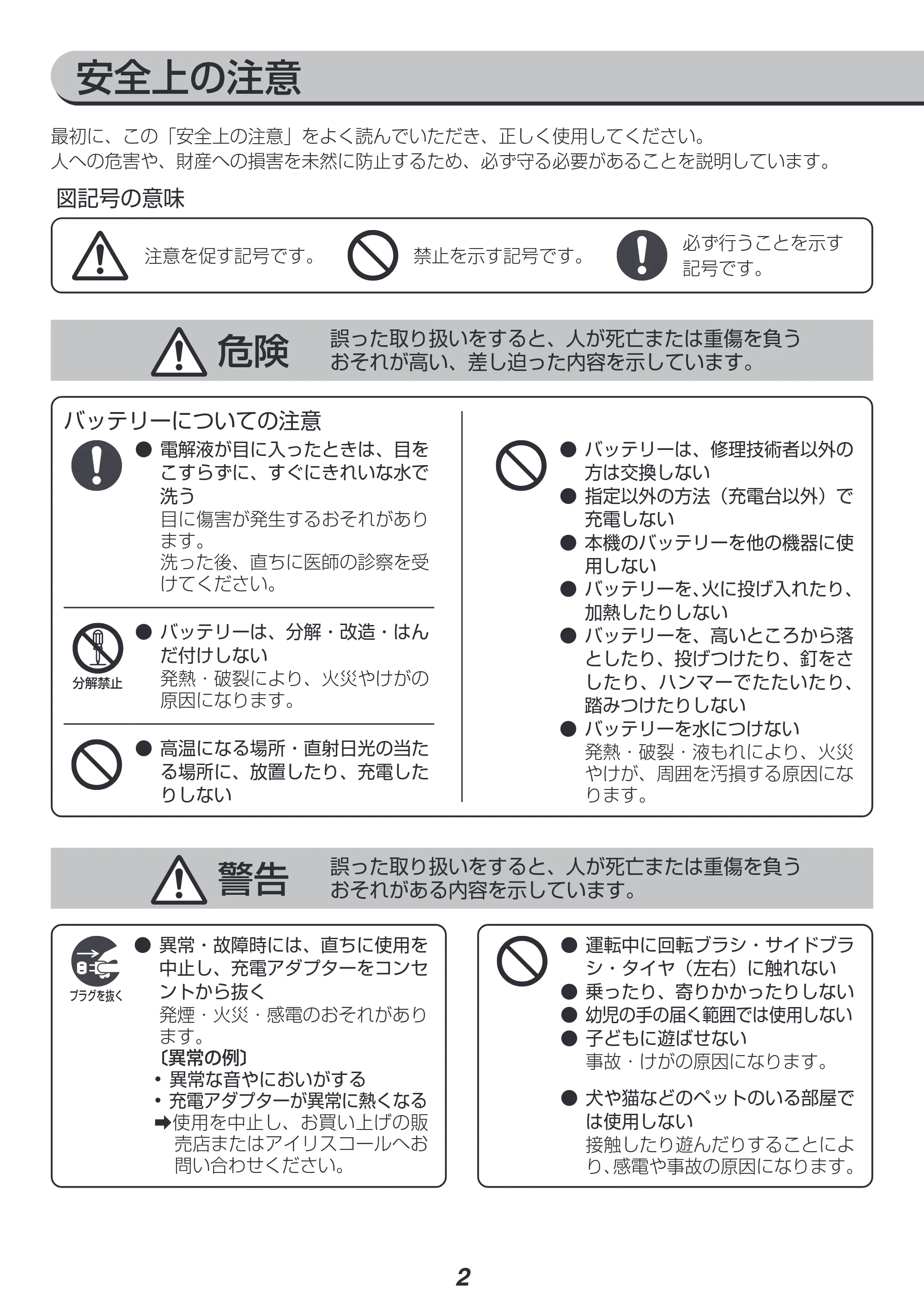 アイリスオーヤマ IC-R01 取扱説明書 — 原本ページ — 2ページ