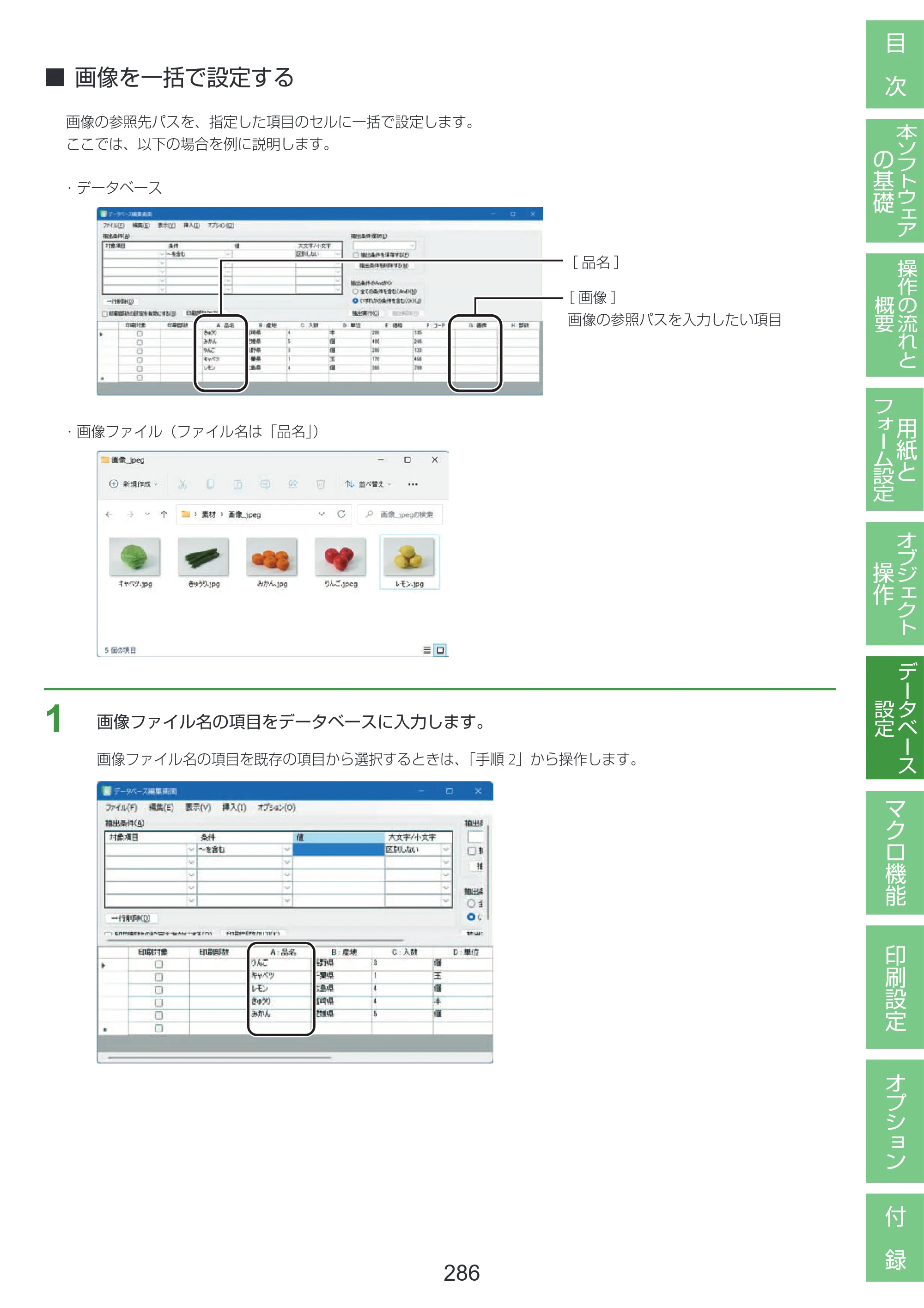 キヤノン LabelCreate SE V2 LabelCreate SE V2 ユーザーズガイド 2026年5月1日掲載（PDF：14.2MB） — 画像を一括で設定する — 原本ページ — 296ページ