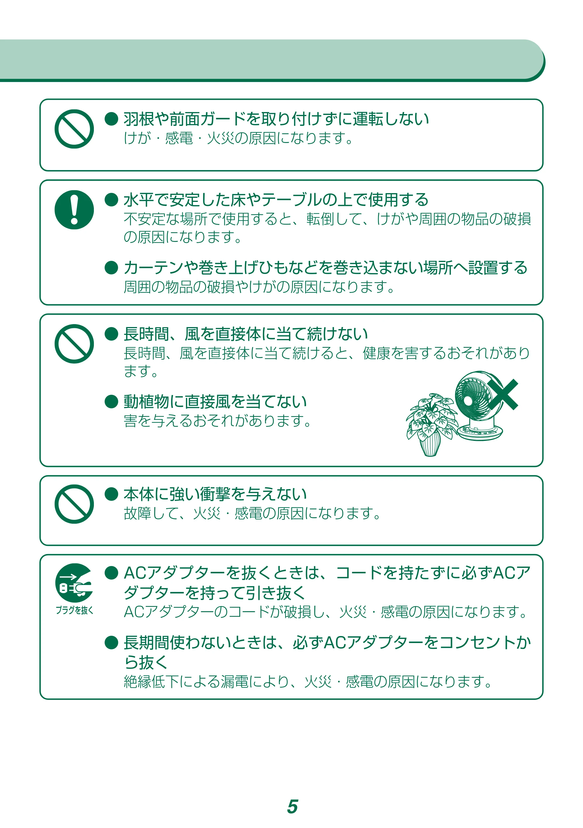 アイリスオーヤマ DCJET15 / KCF-SDCC152T 取扱説明書 — 原本ページ — 5ページ