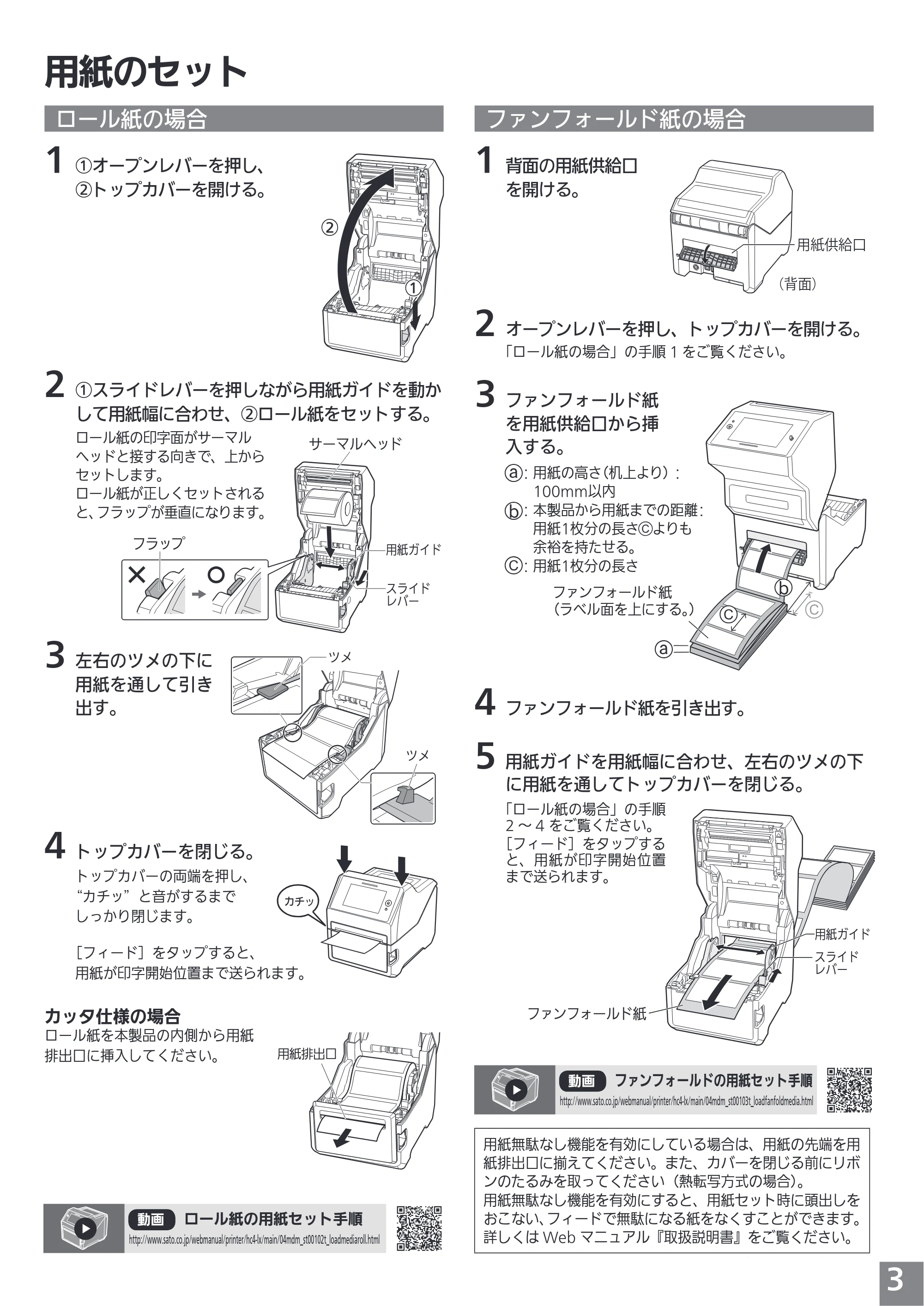 サトー L'esprit(レスプリ)HC4-LX(ヘルスケア市場専用モデル) / esprit(レスプリ)HC4-LX(ヘルスケア市場専用モデル) かんたんガイド（第2版） — 原本ページ — 3ページ