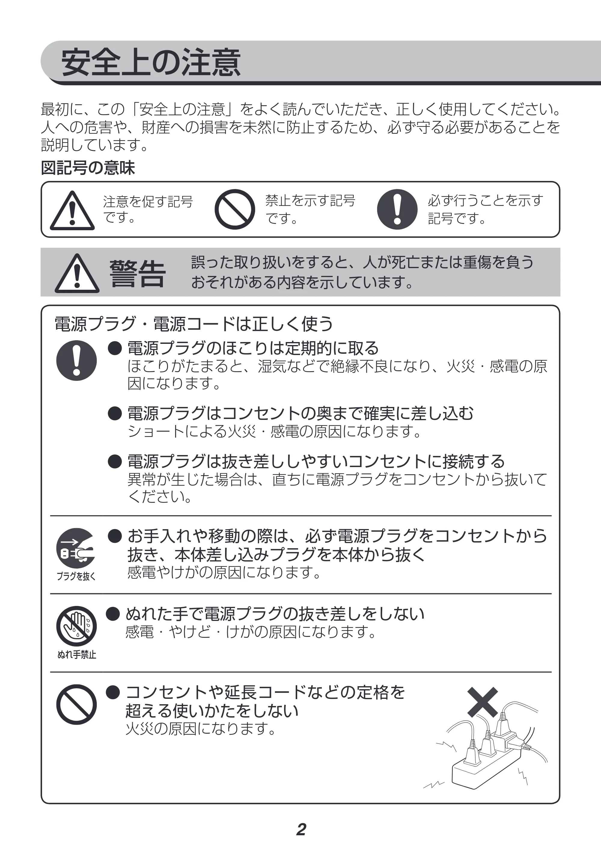 アイリスオーヤマ HT-SB115 取扱説明書 — 原本ページ — 2ページ