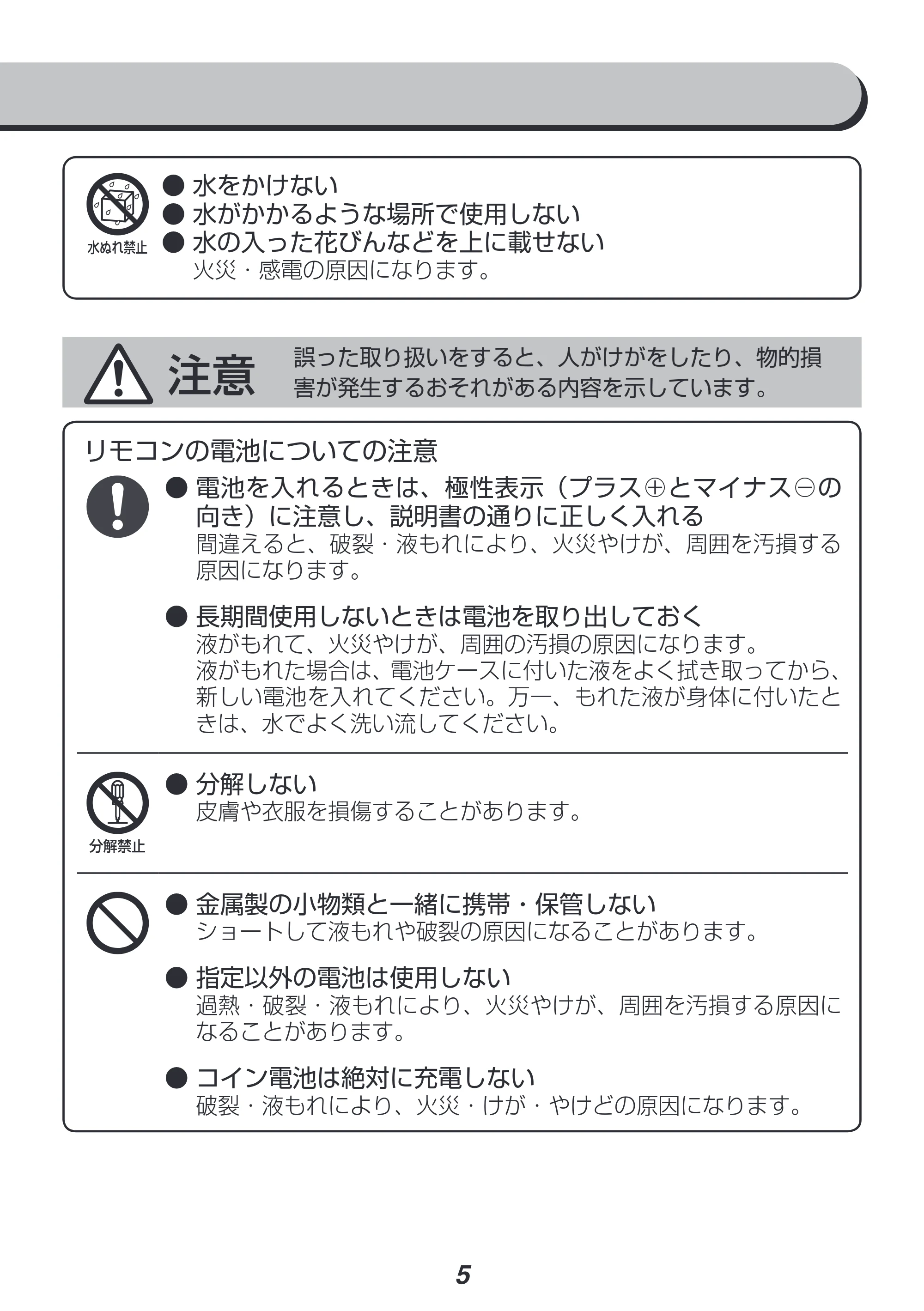 アイリスオーヤマ HT-SB115 取扱説明書 — 原本ページ — 5ページ