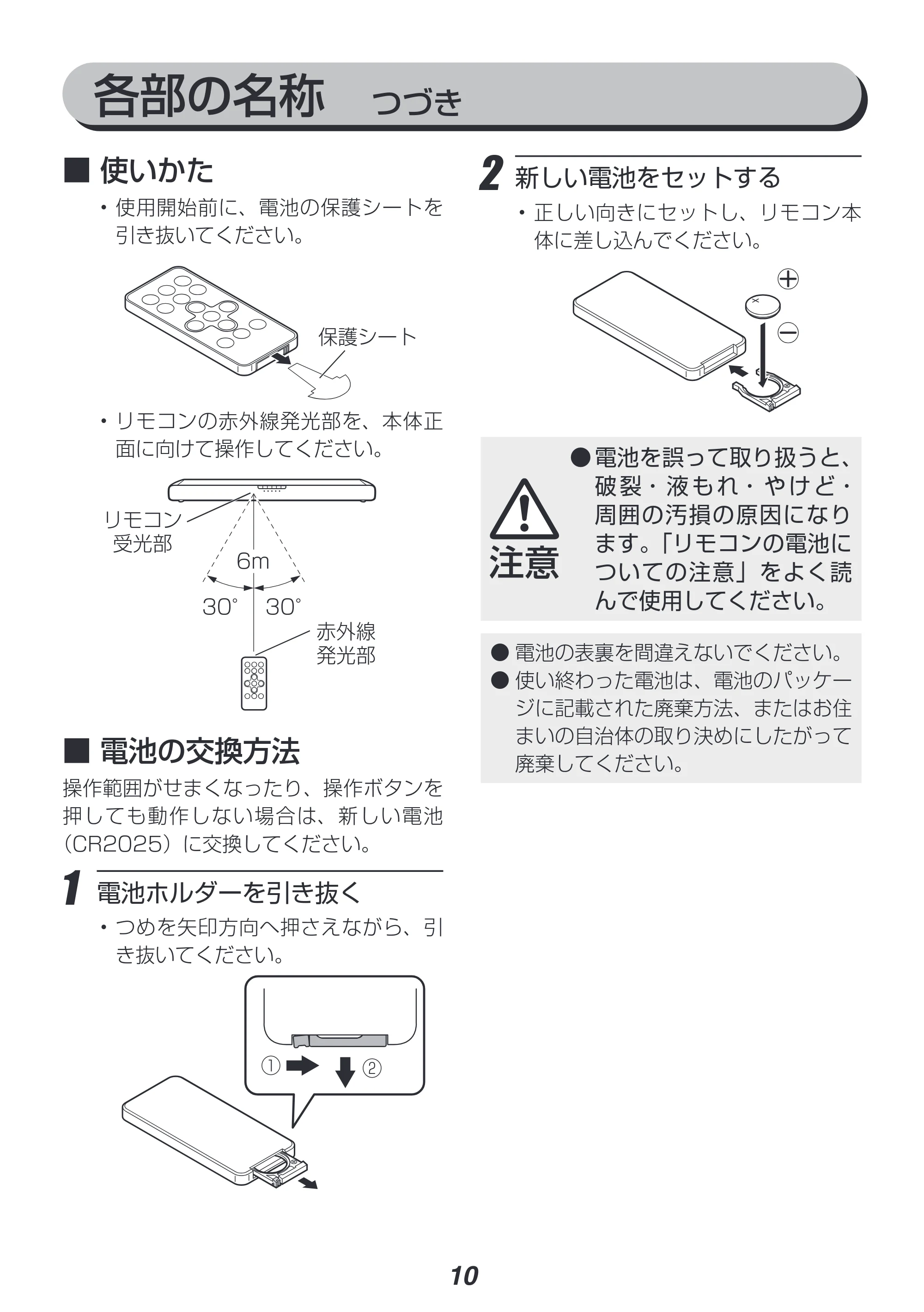 アイリスオーヤマ HT-SB115 取扱説明書 — 原本ページ — 10ページ