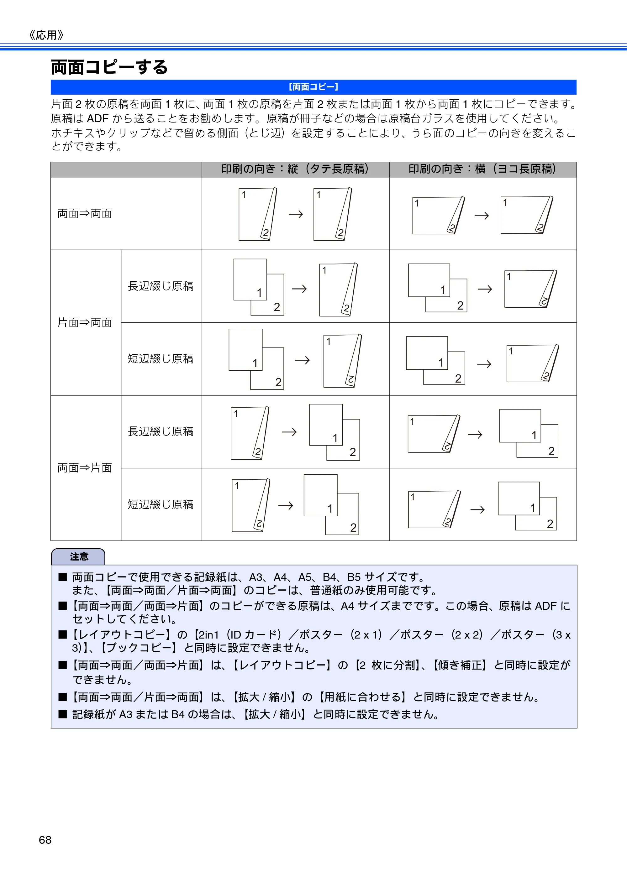 ブラザー MFC-J6910CDW ユーザーズガイド ～応用編～ — 両面コピーする — 原本ページ — 70ページ