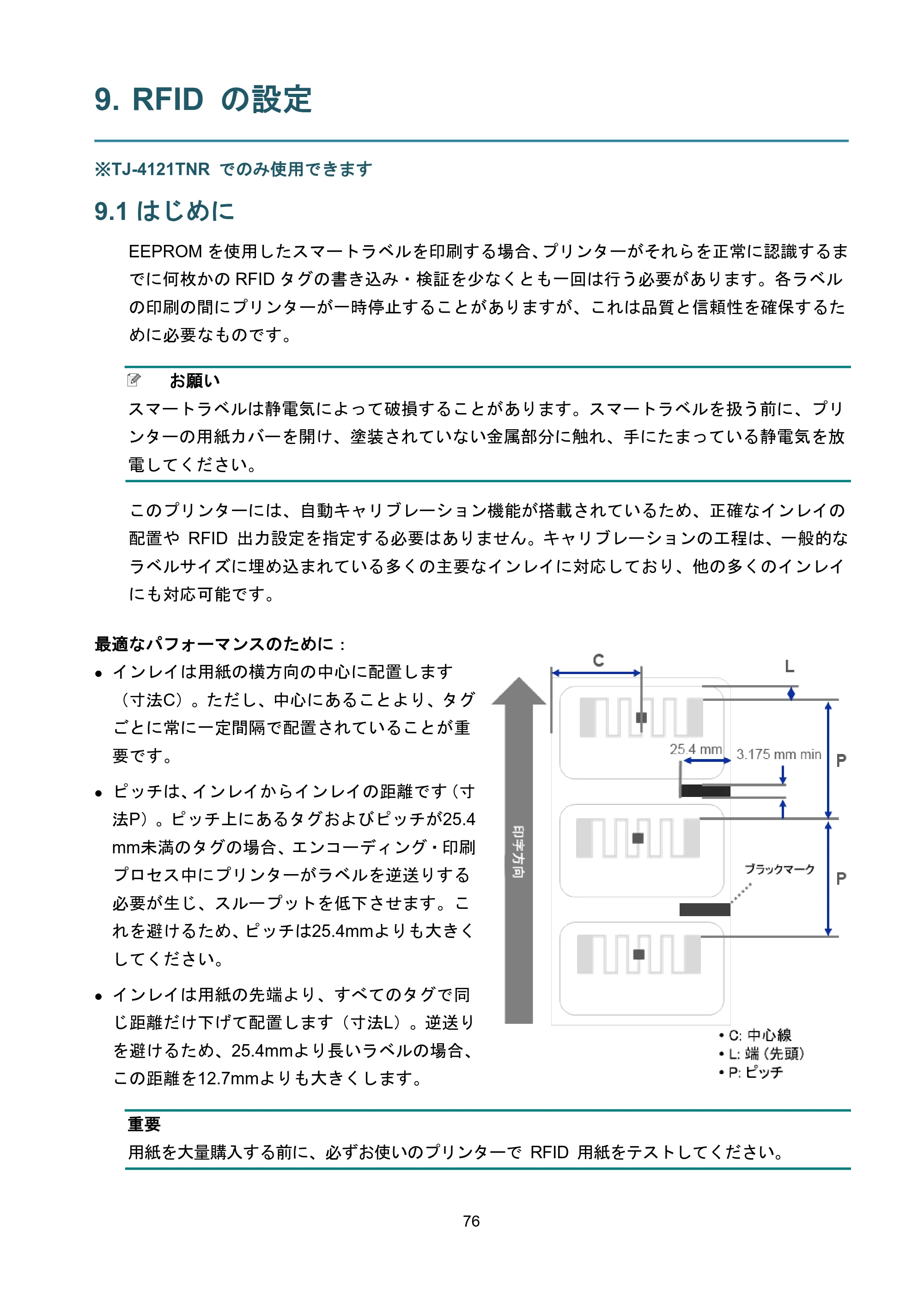 ブラザー TJ-4021TN / TJ-4121TN / TJ-4121TNR ユーザーズガイド — 9. RFID の設定 — 原本ページ — 80ページ