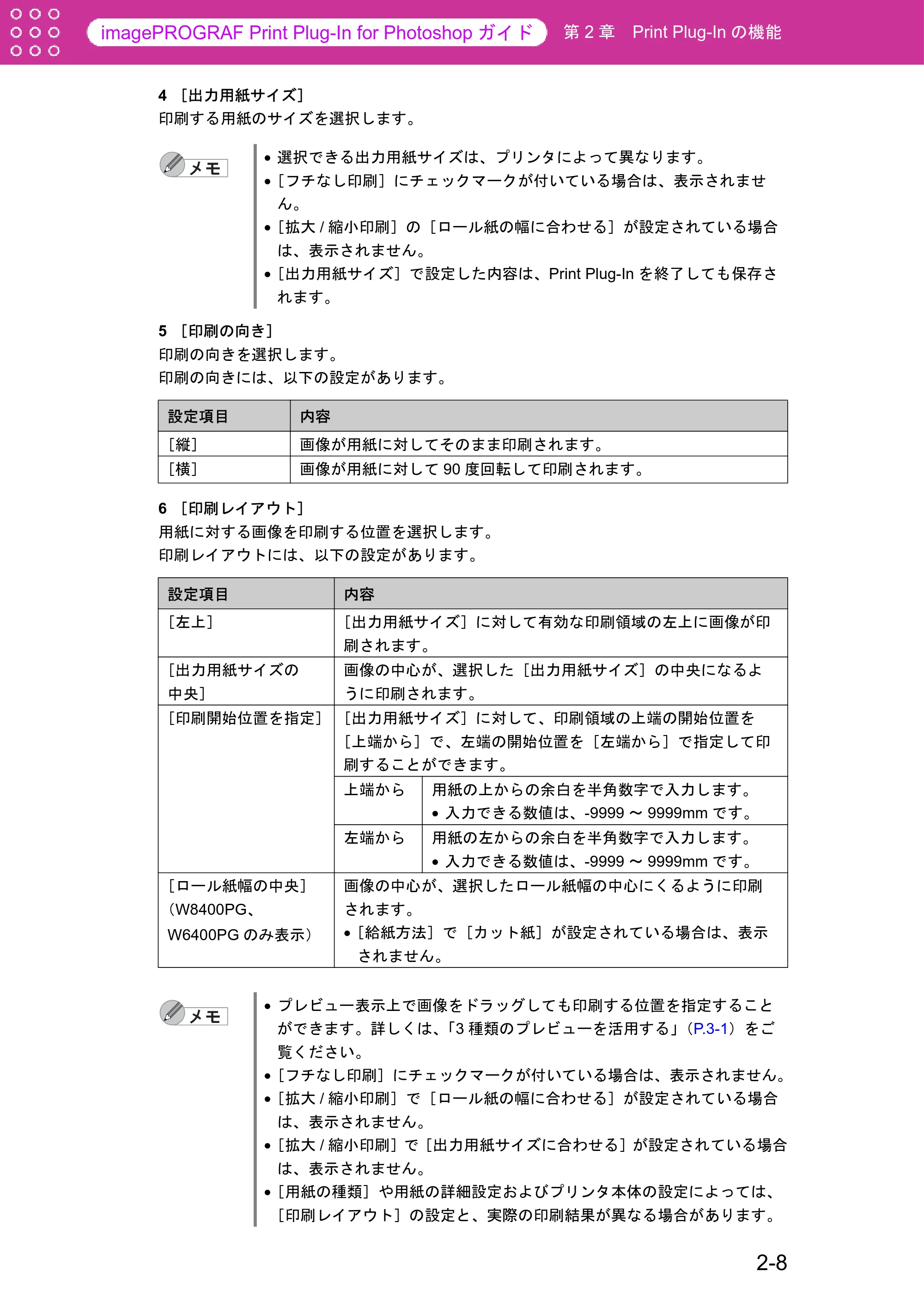 キヤノン W6400 Print Plug-ln for PhotoShop(Windows用) (PDF形式/9.91Mバイト) — 原本ページ — 18ページ