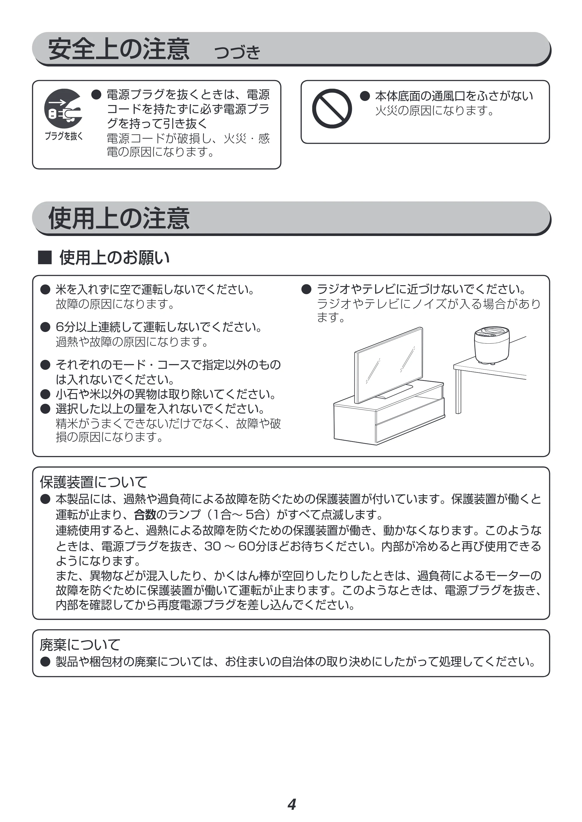 アイリスオーヤマ RCI-A5 取扱説明書 — 原本ページ — 4ページ