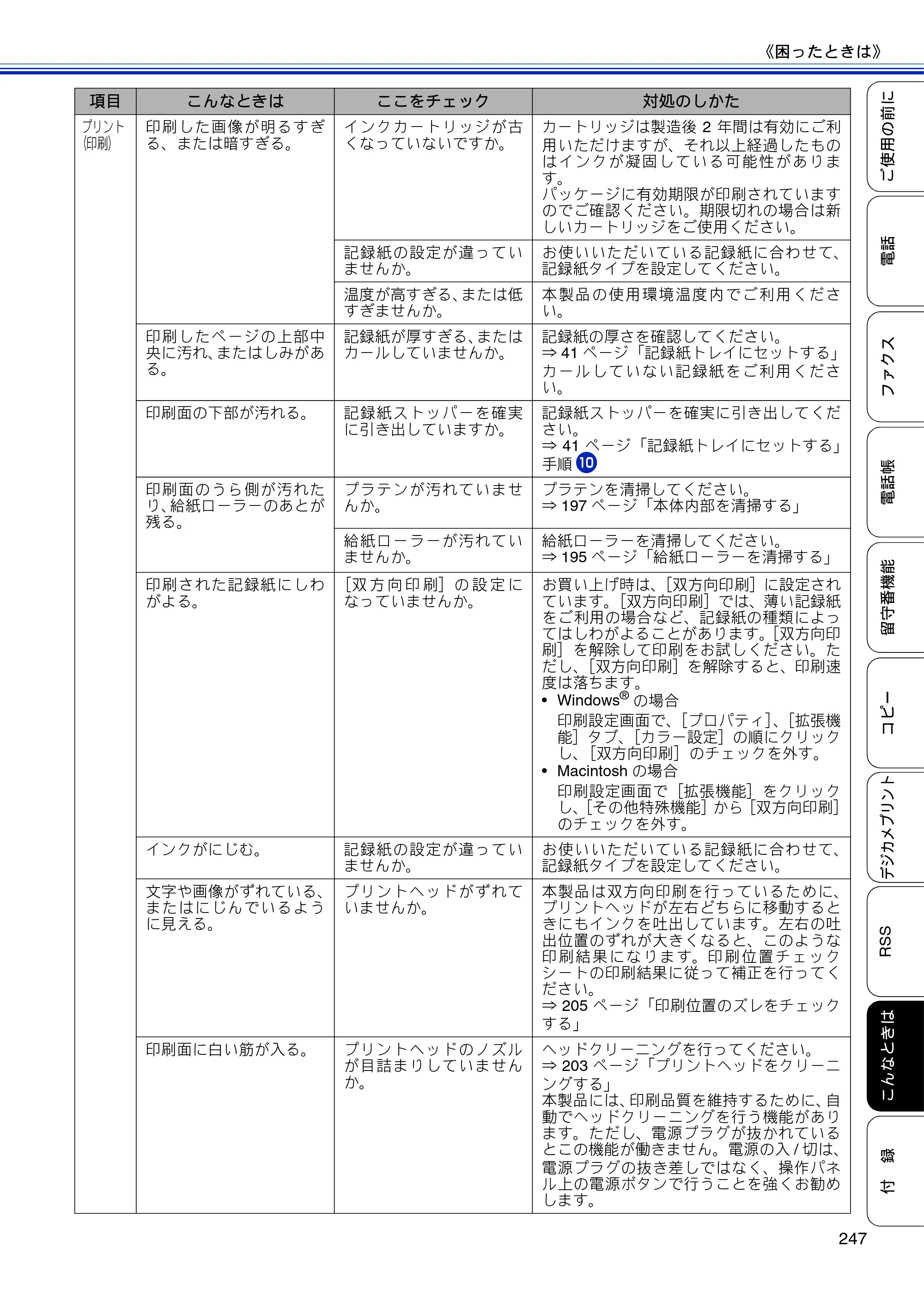 ブラザー MFC-J810DN/ MFC-J810DWN / MFC-J860DN/ MFC-J860DWN ユーザーズガイド ～基本編～ — 原本ページ — 249ページ