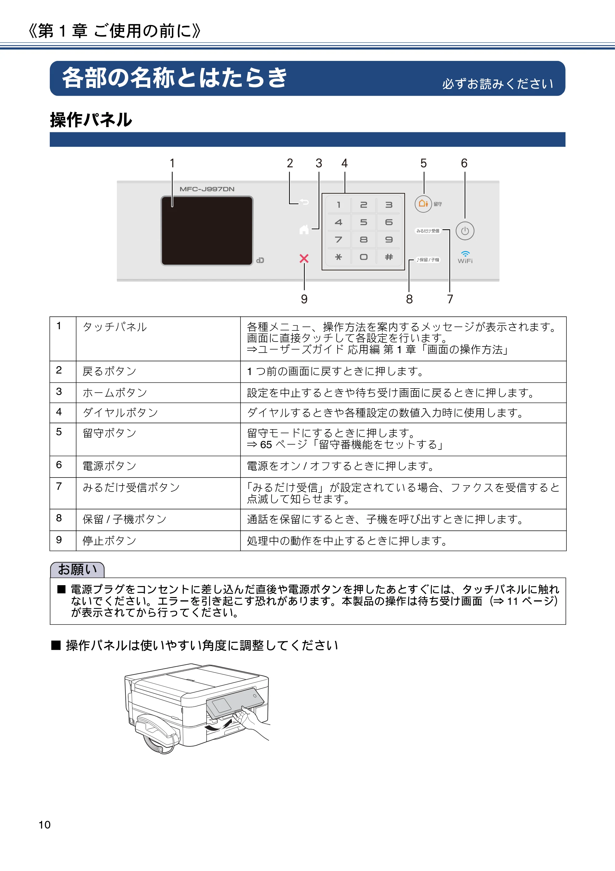 ブラザー MFC-J997DN / MFC-J997DWN / MFC-J737DN / MFC-J737DWN ユーザーズガイド ～基本編～ — 第1章 ご使用の前に — 原本ページ — 10ページ