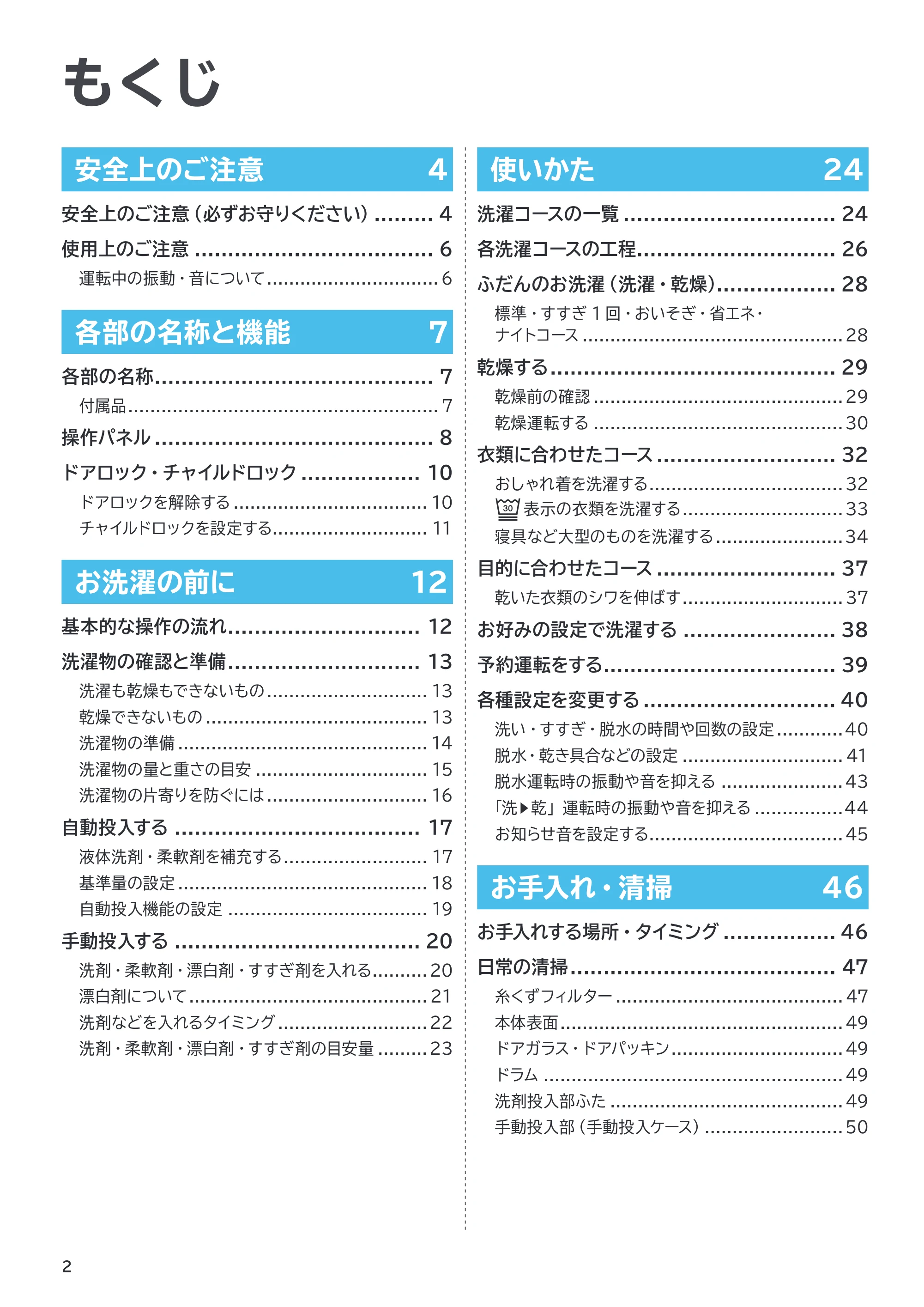 日立 BD-SVX120PL / BD-SVX120PR 取扱説明書 — もくじ — 原本ページ — 2ページ