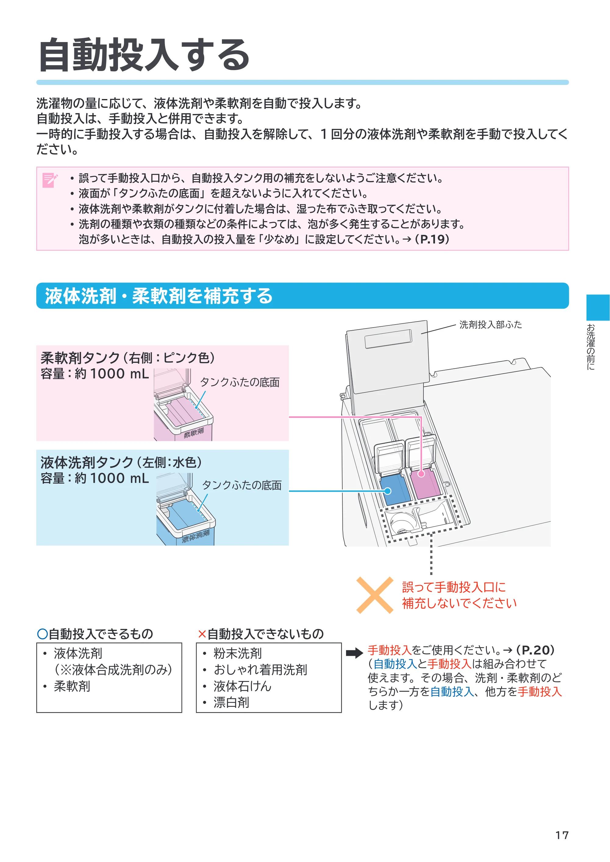 日立 BD-SVX120PL / BD-SVX120PR 取扱説明書 — 自動投入する — 原本ページ — 17ページ
