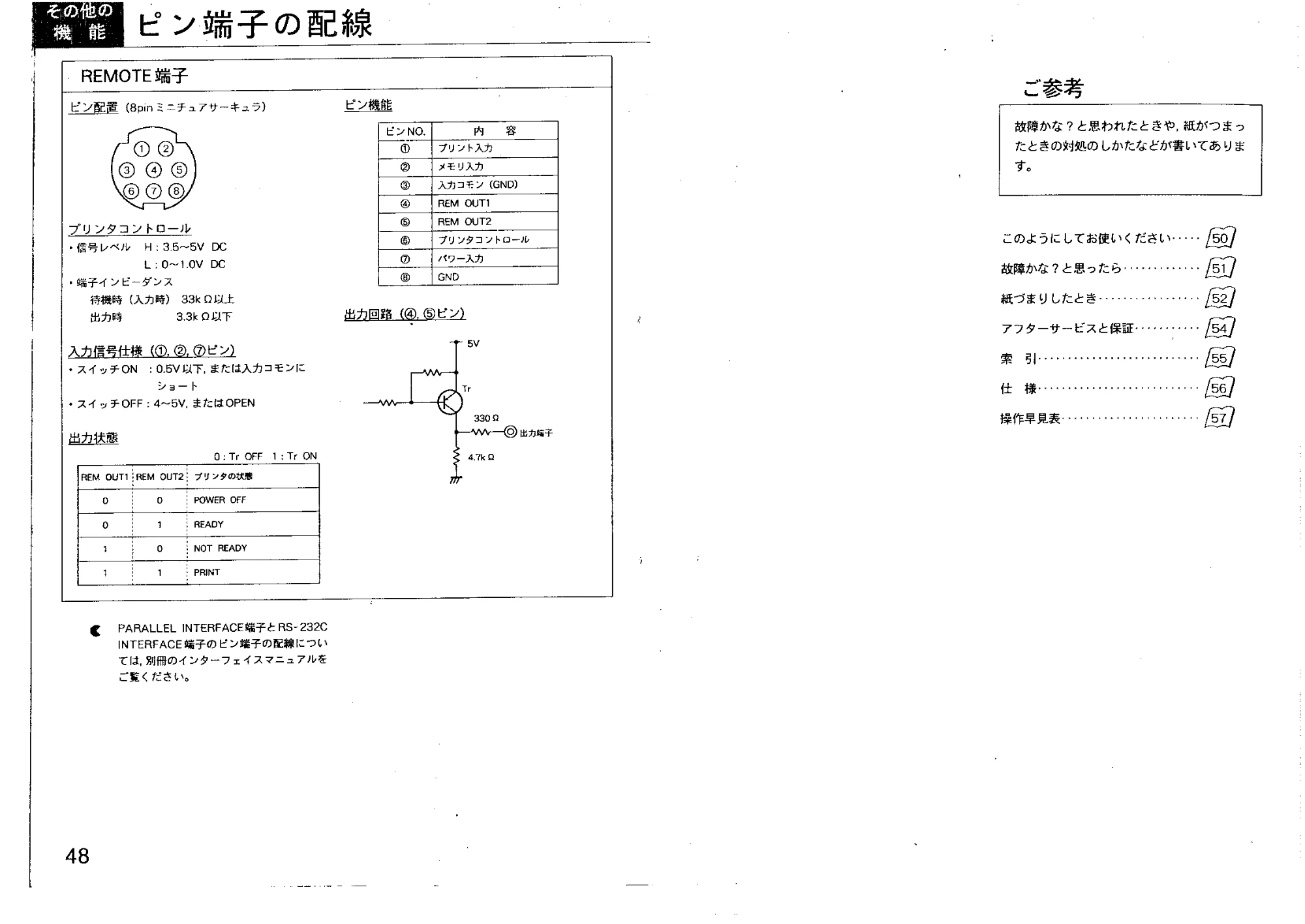 日立 VY300 取扱説明書 — ピン端子の配線 — 原本ページ — 25ページ