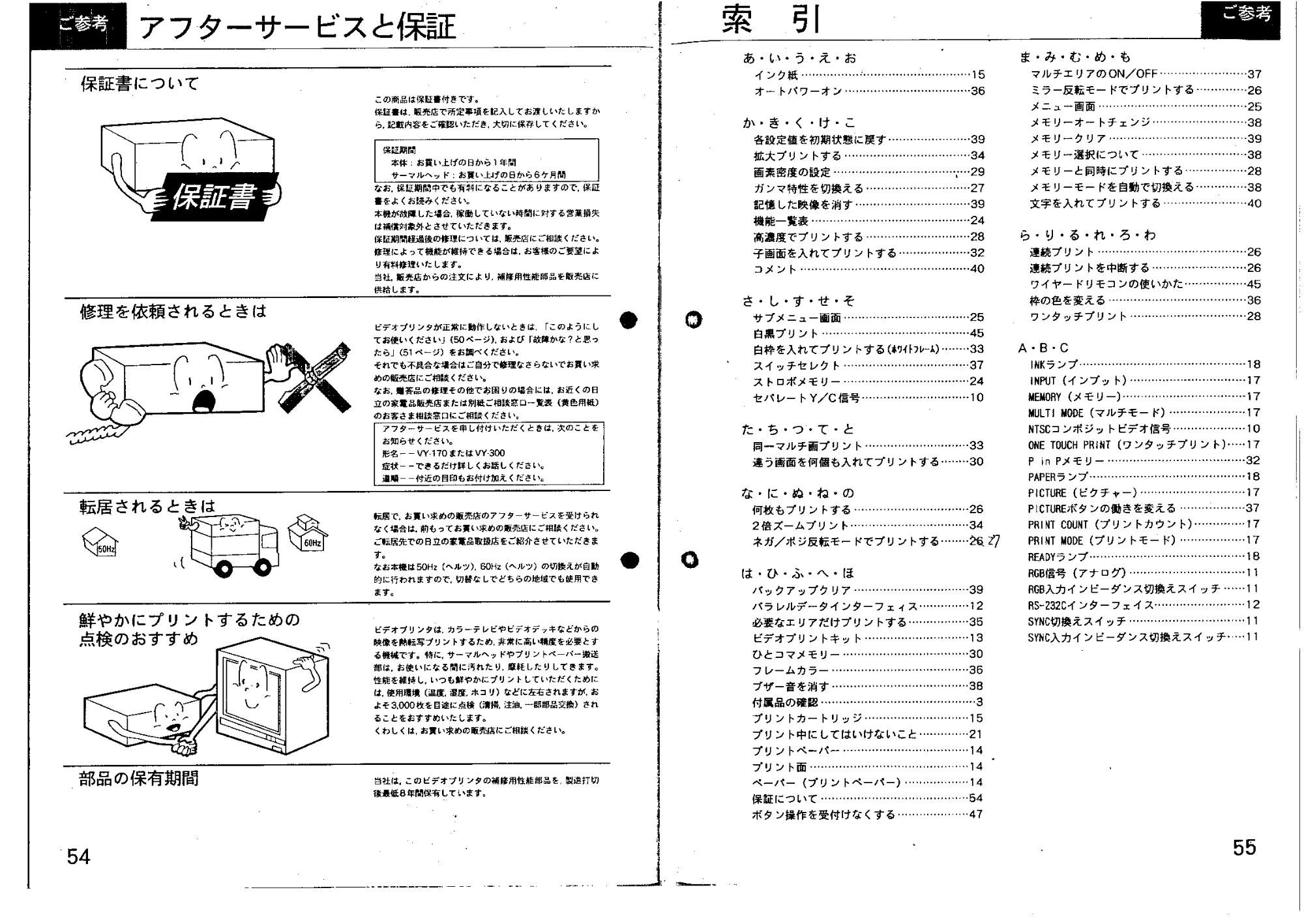 日立 VY300 取扱説明書 — アフターサービスと保証 — 原本ページ — 28ページ
