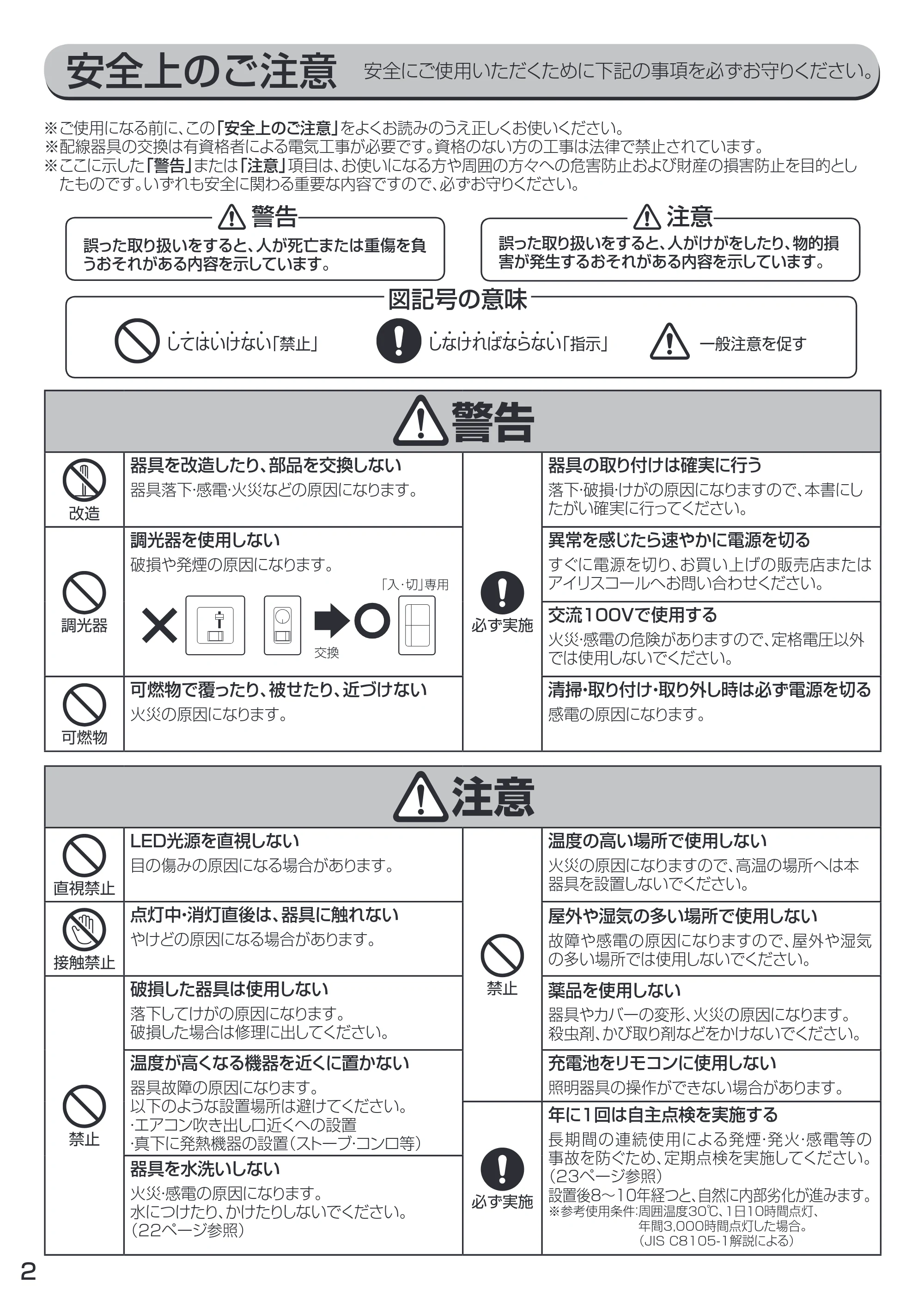 アイリスオーヤマ CL14DL-C1 取扱説明書 — 原本ページ — 2ページ