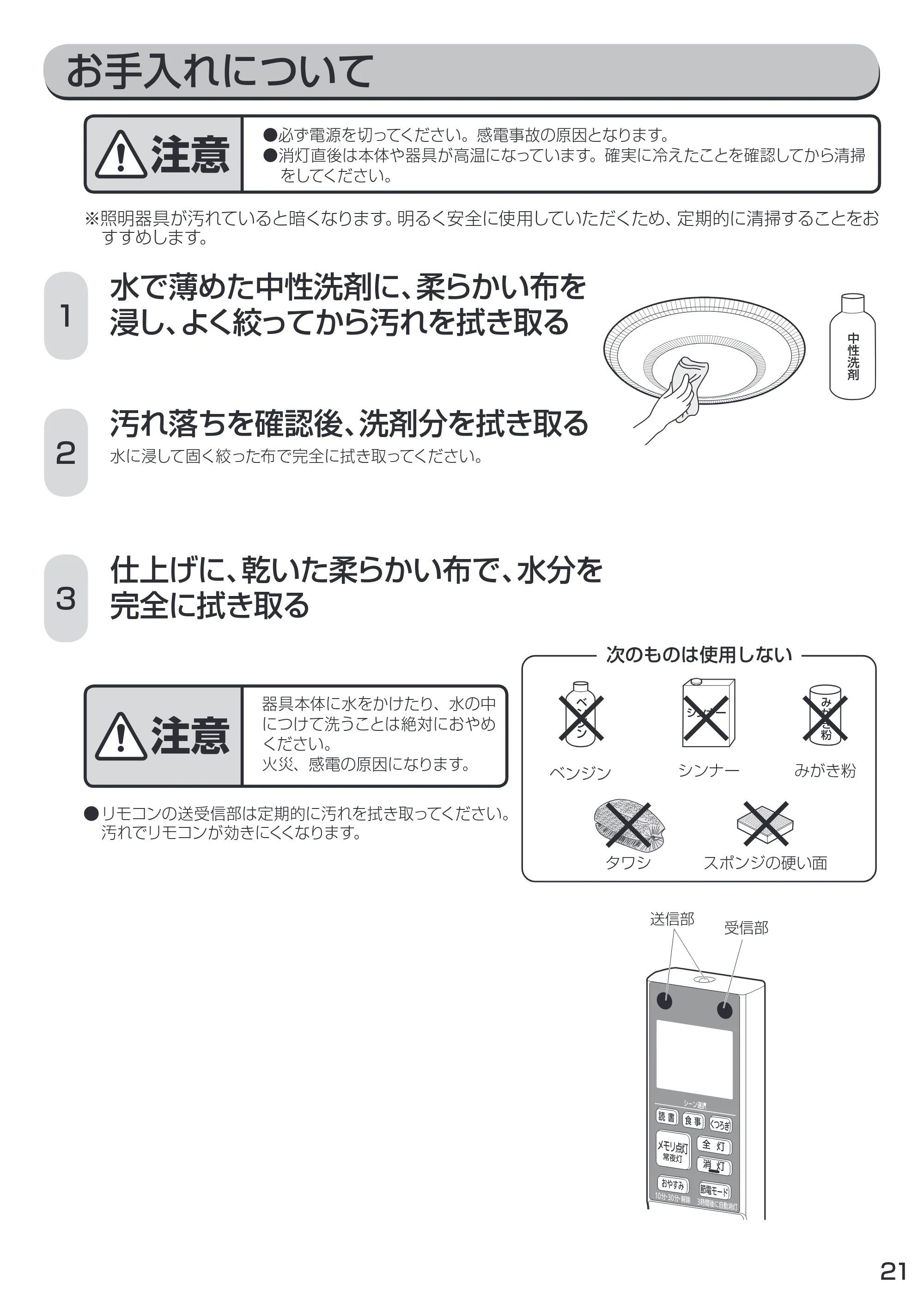 アイリスオーヤマ CL14DL-C1 取扱説明書 — 原本ページ — 21ページ