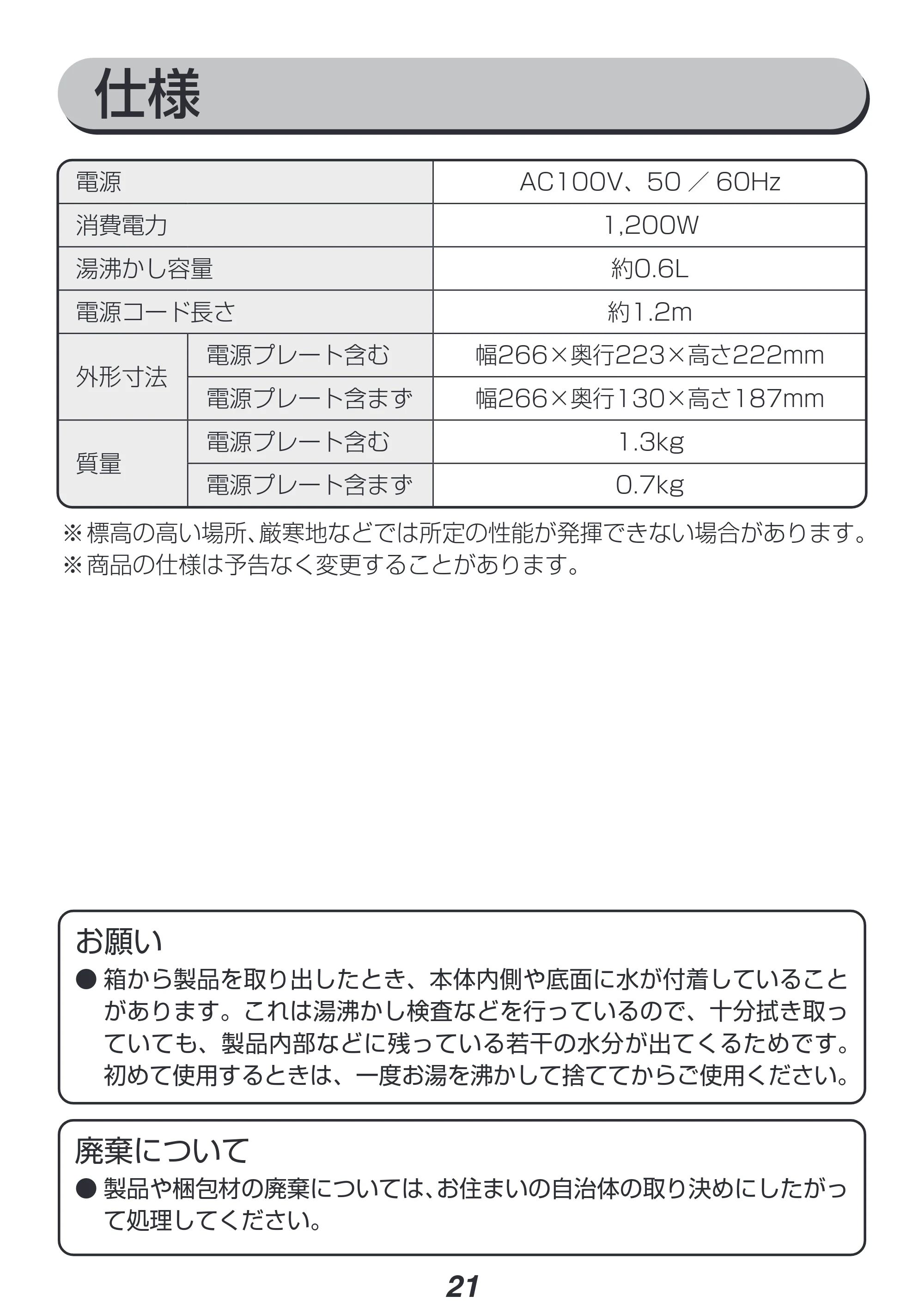 アイリスオーヤマ IKE-C601T-CW 取扱説明書 — 原本ページ — 21ページ