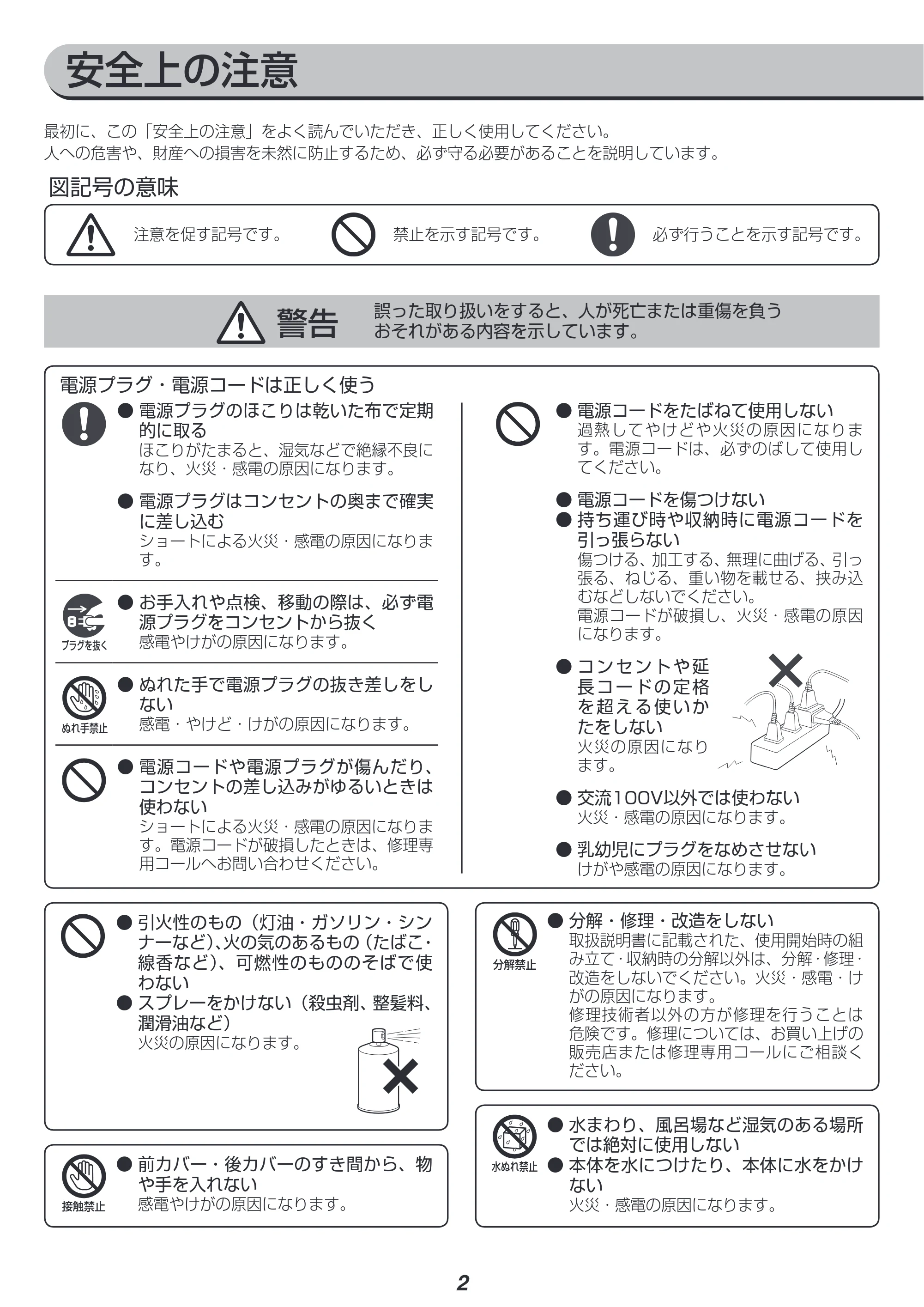 アイリスオーヤマ LFD-304L 取扱説明書 — 原本ページ — 2ページ