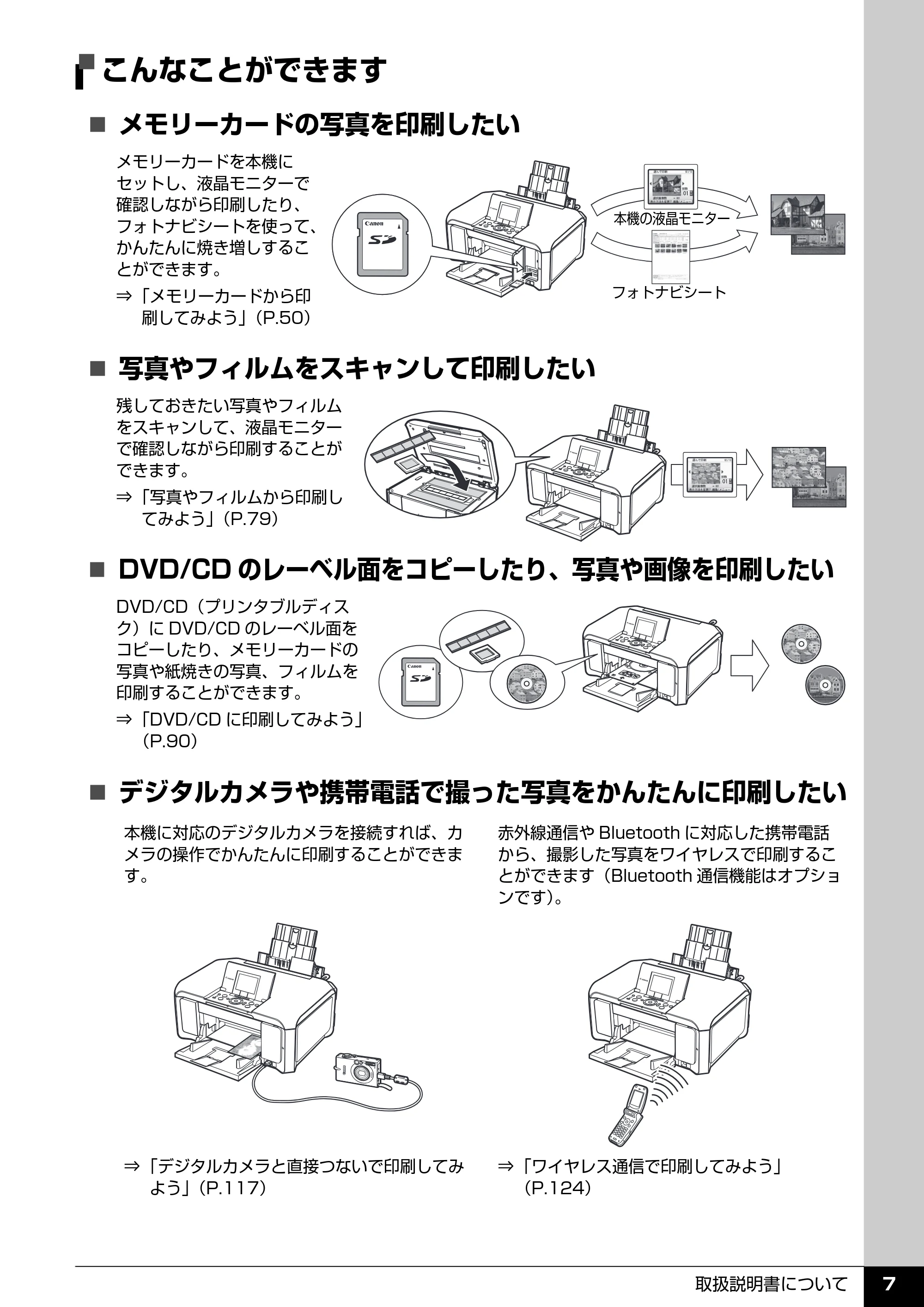 キヤノン PIXUS MP970 操作ガイド（本体操作編） （PDF形式／11.69Mバイト） — こんなことができます — 原本ページ — 9ページ