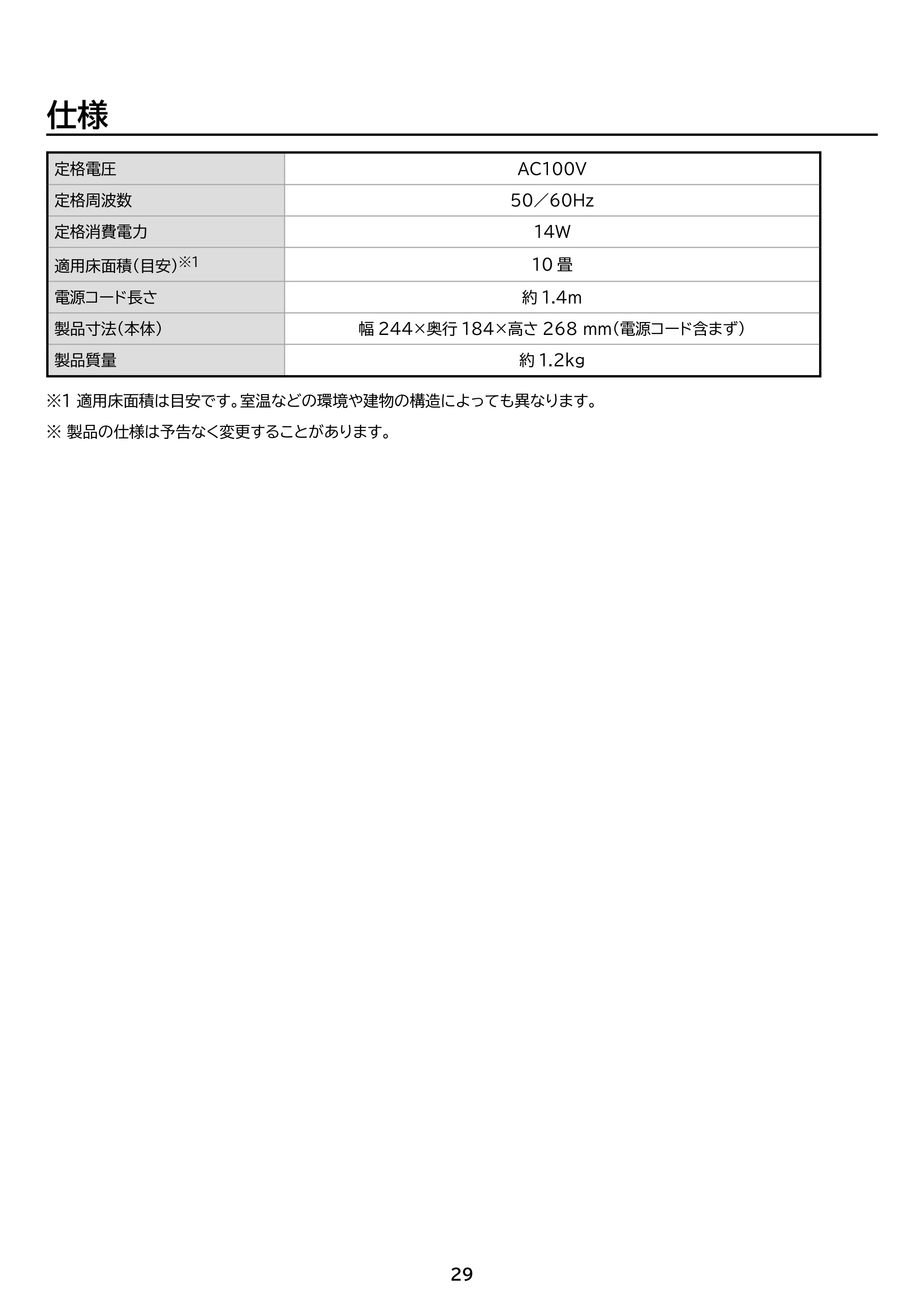 アイリスオーヤマ PCF-MKD15EC 取扱説明書 — 原本ページ — 29ページ