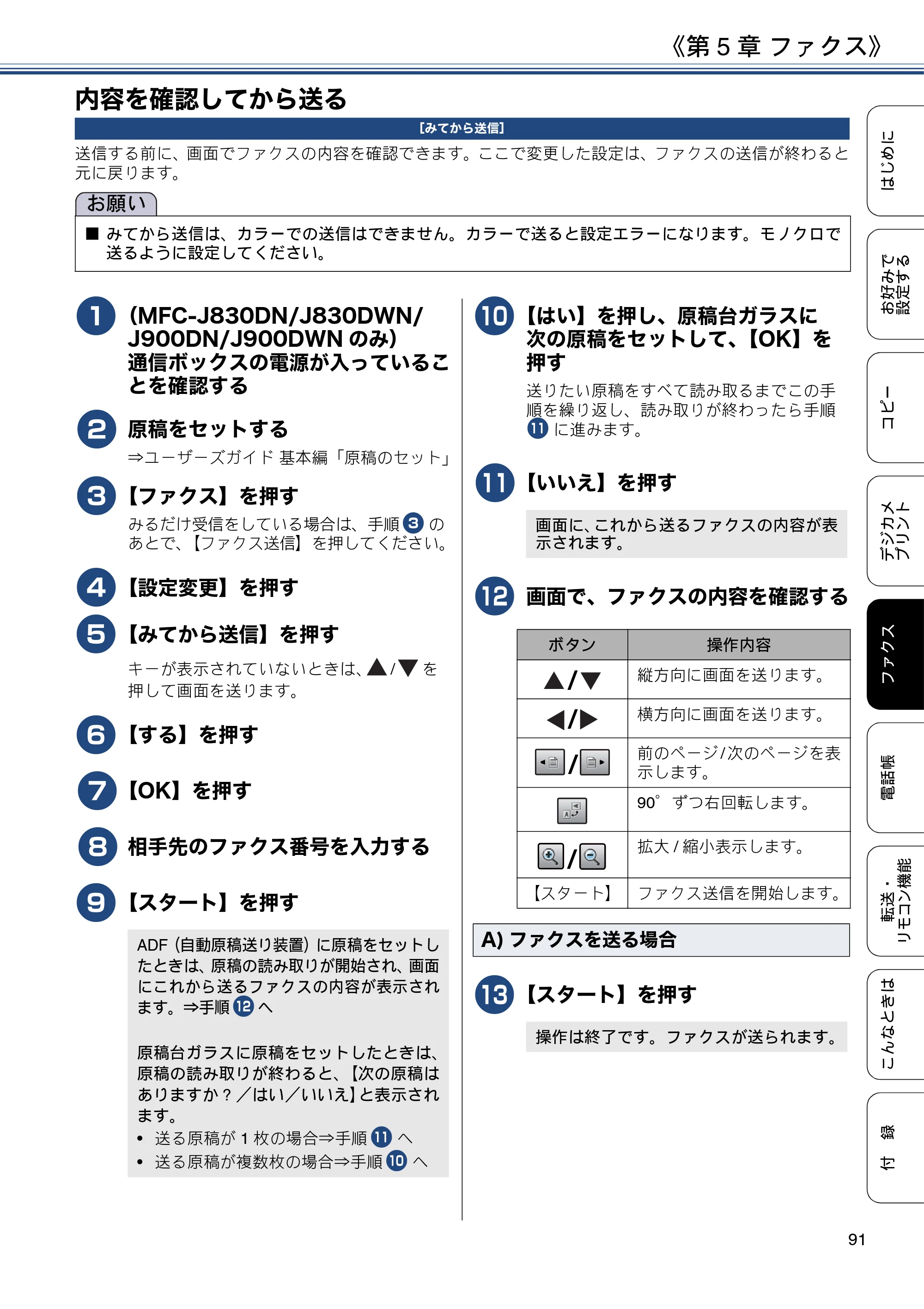 ブラザー DCP-J562N / DCP-J762N / DCP-J962N ユーザーズガイド ～応用編～ — 内容を確認してから送る — 原本ページ — 91ページ