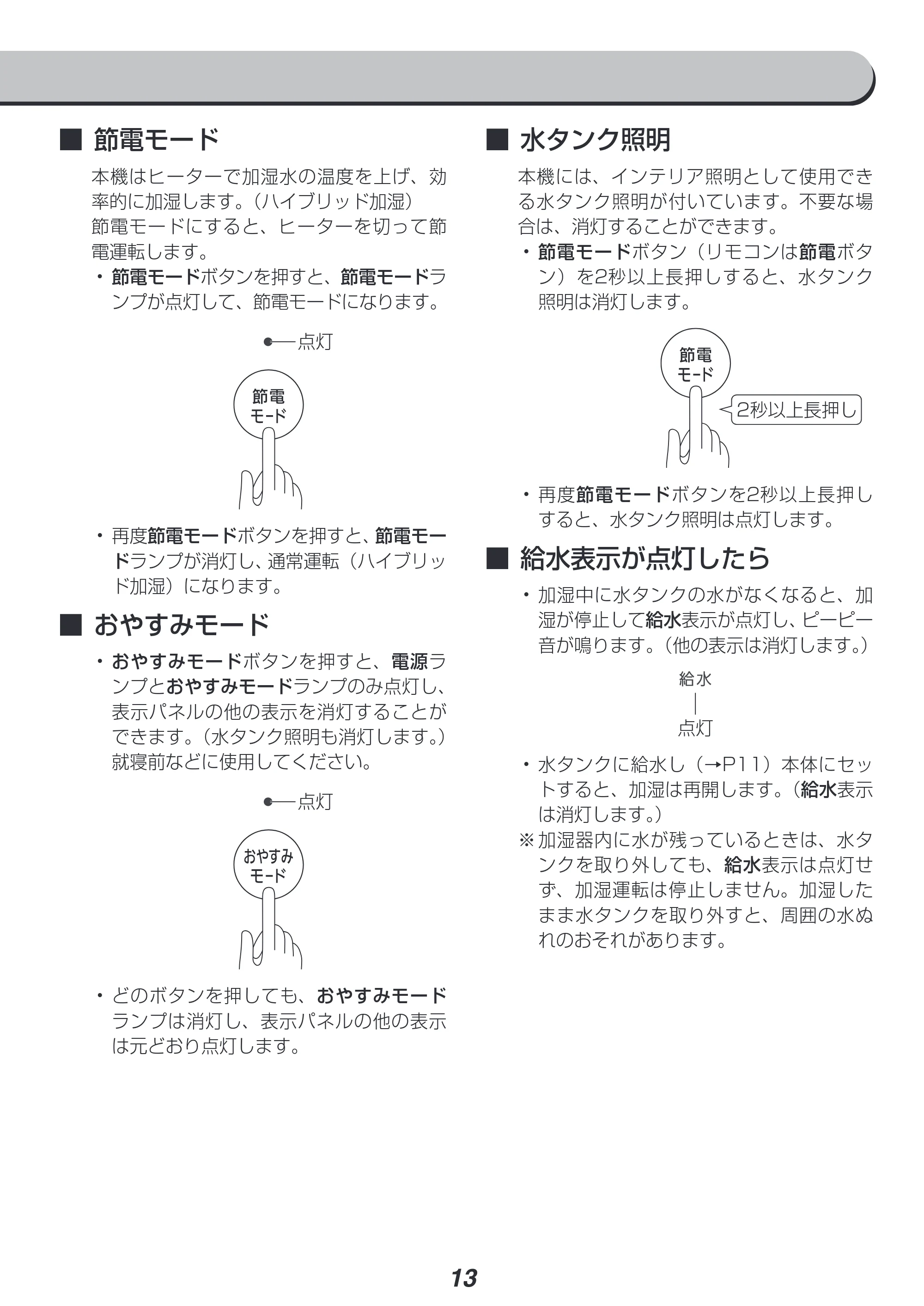 アイリスオーヤマ HDK-35 取扱説明書 — ■節電モード — 原本ページ — 13ページ
