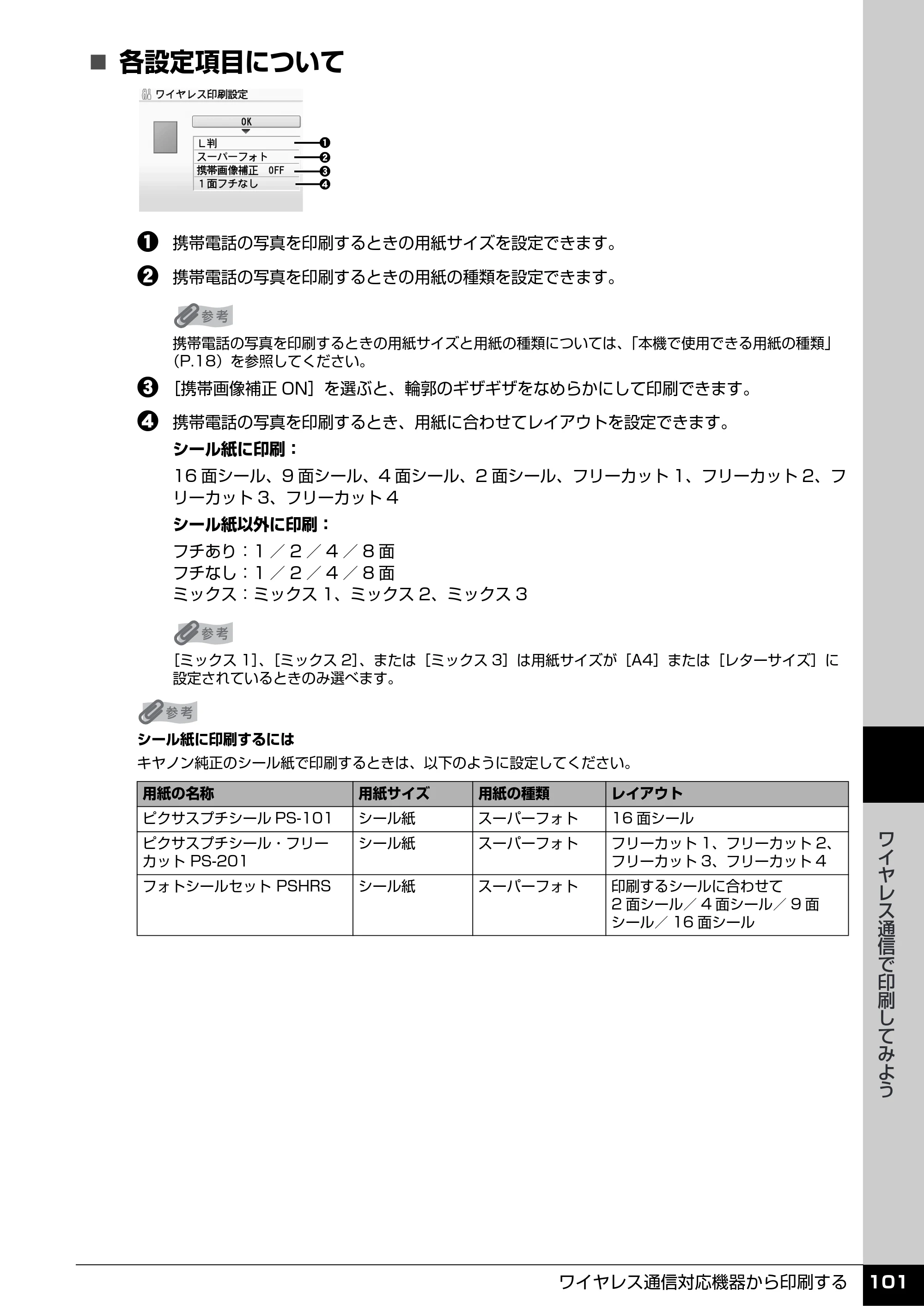 キヤノン PIXUS MP600 操作ガイド（本体操作編） （PDF形式／5.85Mバイト） — 原本ページ — 103ページ
